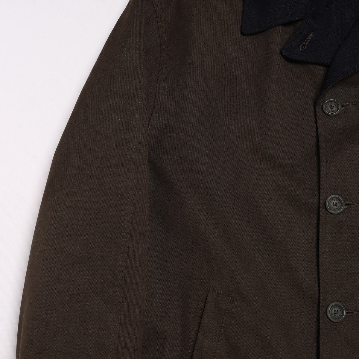 Ermenegildo Zegna Ermenegildo Zegna Reversible Wool Navy Cotton Brown Coat Size US M / EU 48-50 / 2 - 17 Thumbnail
