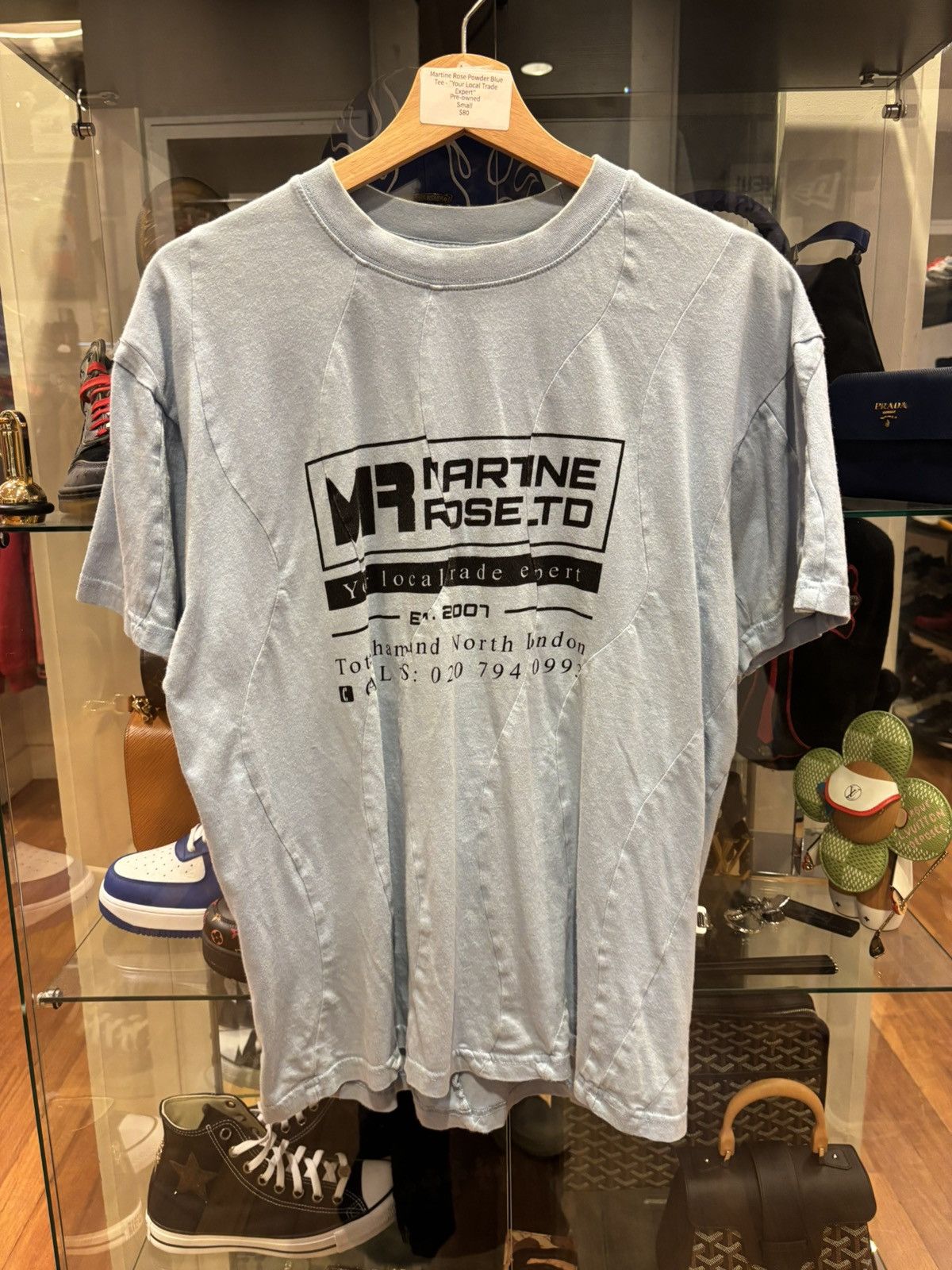 Martine Rose Martine Rose Powder Blue Tee Size US S / EU 44-46 / 1 - 1 Thumbnail