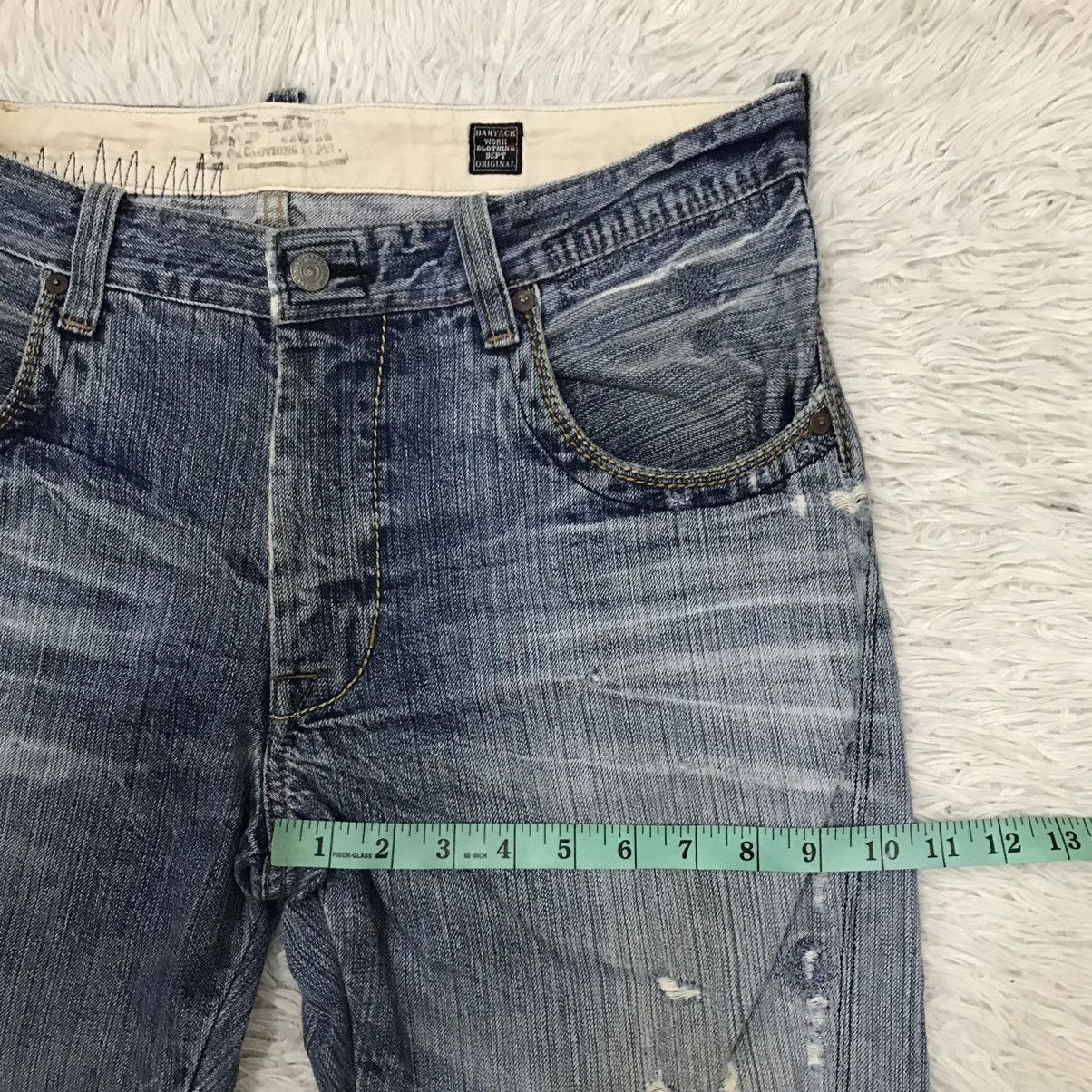 If Six Was Nine Vintage Bartack Work Clothing Distressed Denim Jeans Size US 34 / EU 50 - 18 Thumbnail