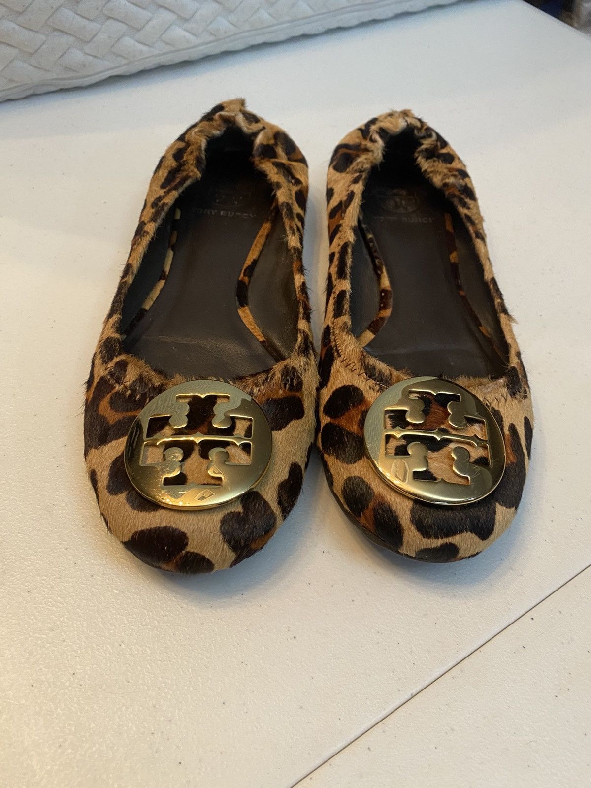 Tory Burch Tory Burch Brown Leopard Print Pony Hair Reva Ballet 7.5 US Size US 7.5 / IT 37.5 - 10 Thumbnail