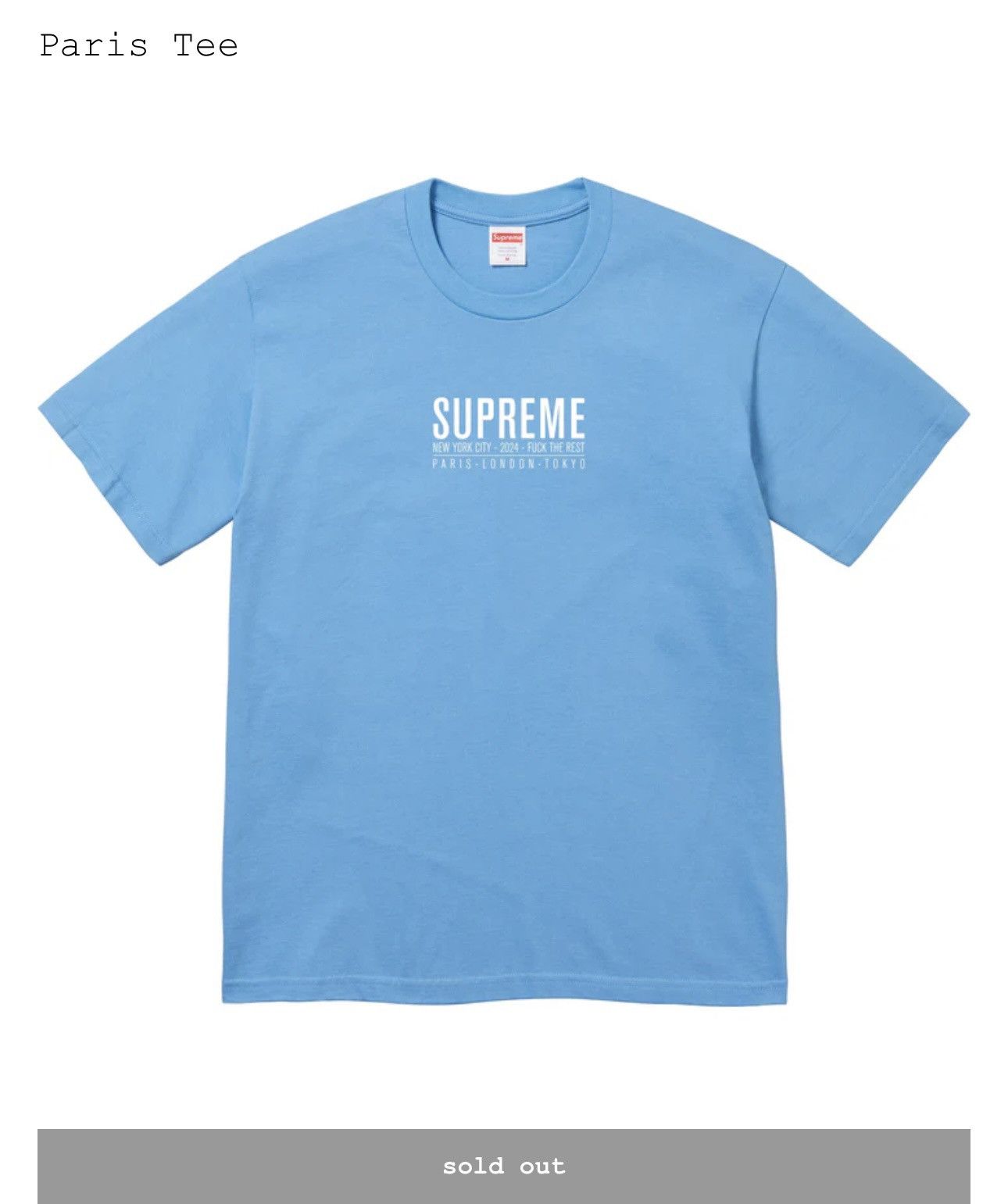 Supreme Supreme Paris tee Size US XL / EU 56 / 4 - 1 Preview