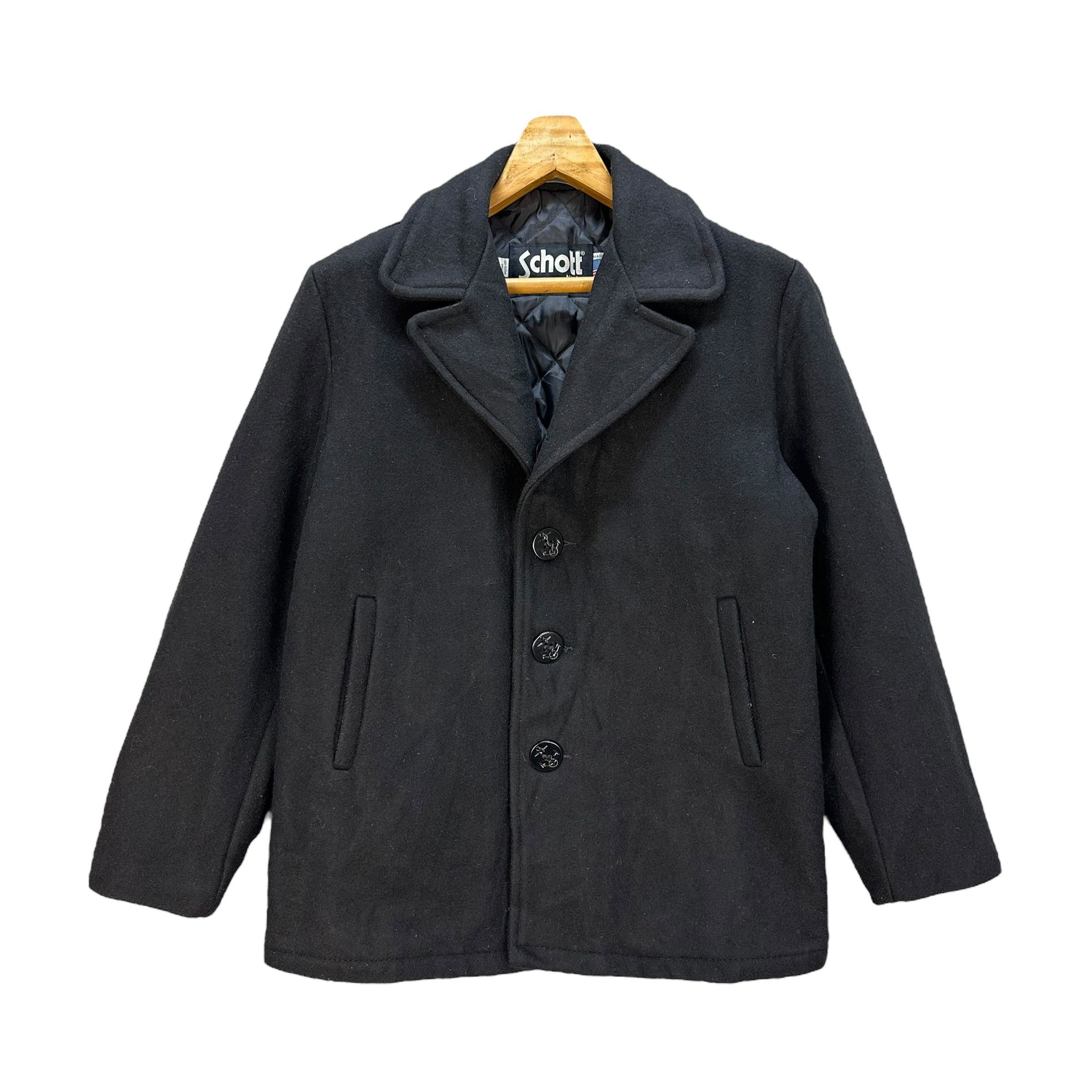 Schott SCHOTT Made in Usa Double Collar Wool Jacket #A48-1136 Size US S / EU 44-46 / 1 - 1 Thumbnail