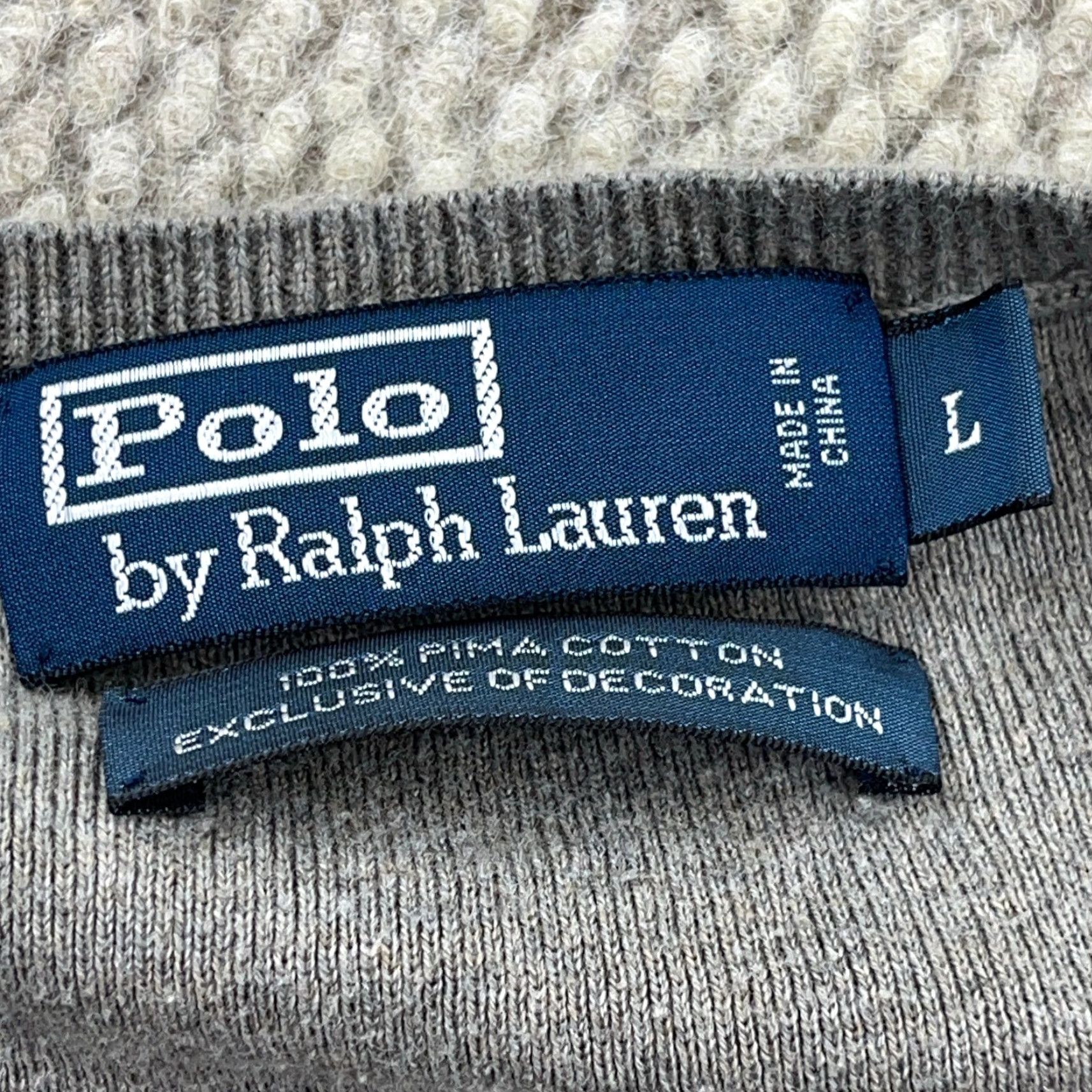 Polo Ralph Lauren VINTAGE Polo Ralph Lauren Sweater Vest Men Large Knit Gray Blue Logo All Seasons Size US L / EU 52-54 / 3 - 4 Thumbnail
