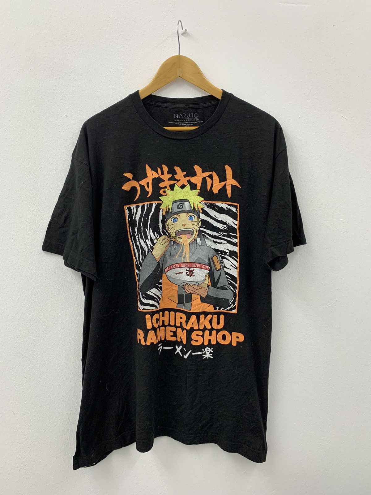 Image of Anima x Cartoon Network 2002 Naruto Shippuden Oversized Tshirt in Black, Men's (Size XL)