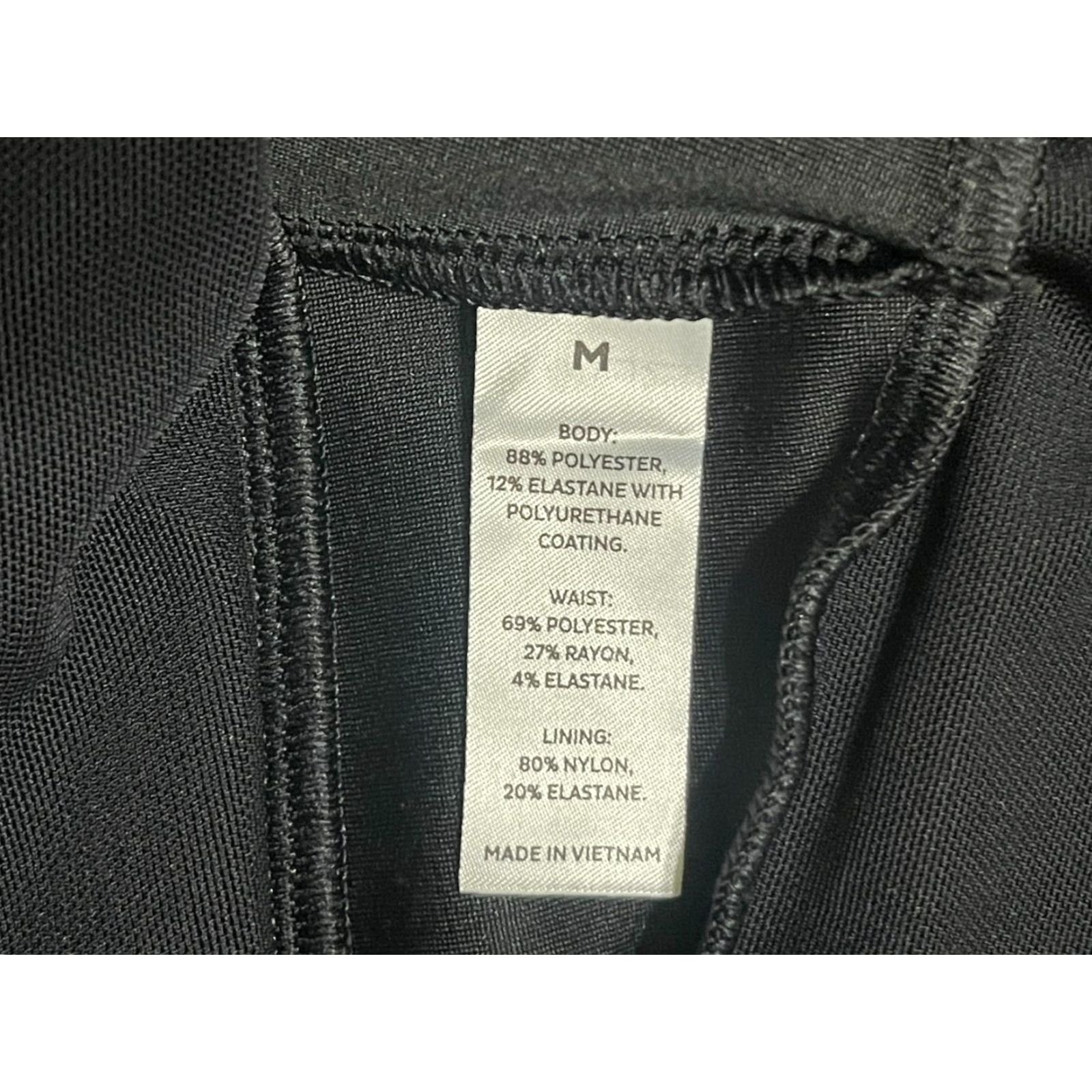 Vintage Assets Pants Women's Size Medium Black Leggings Pull On Leather Shirt? Size 32" / US 10 / IT 46 - 5 Thumbnail