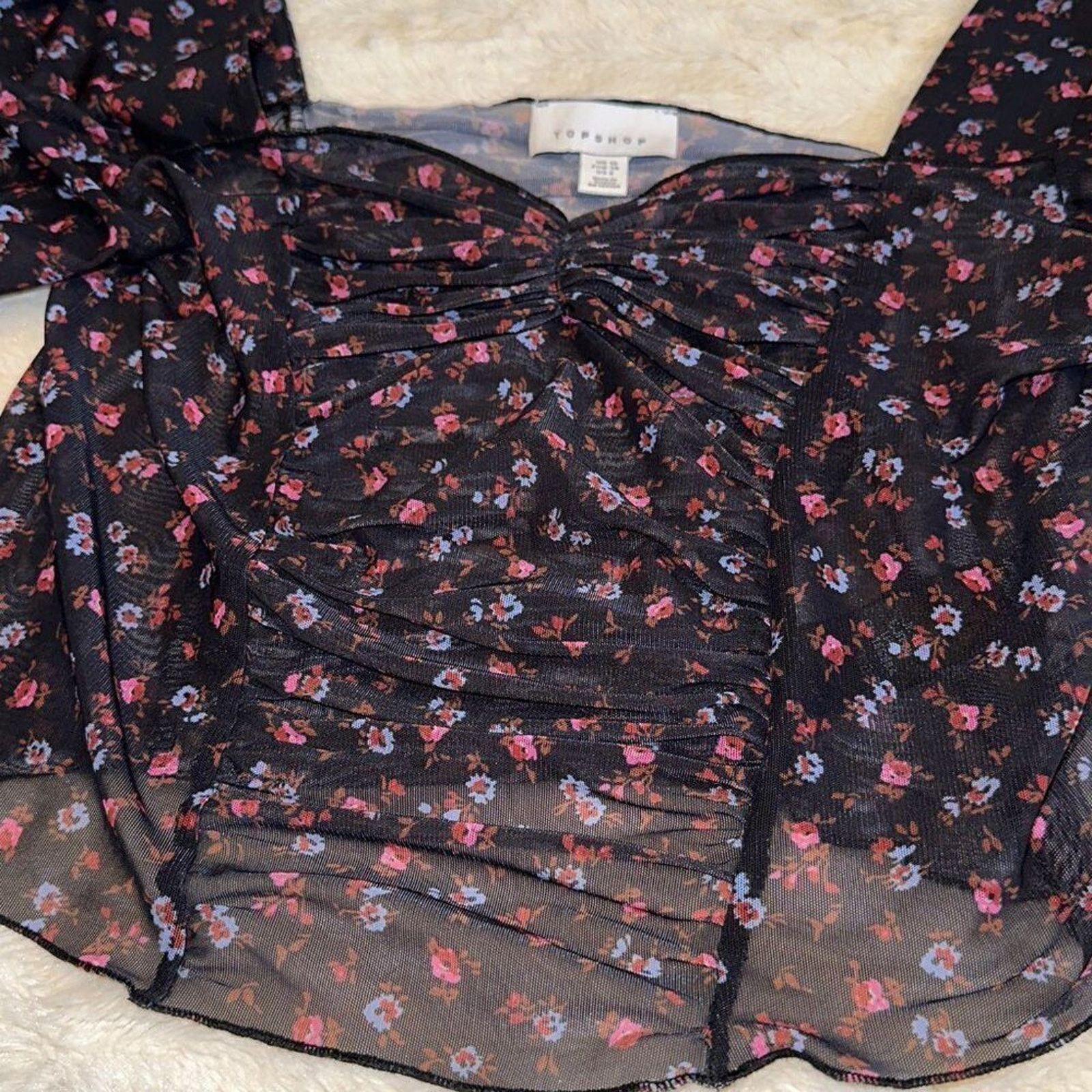 Topshop Topshop Layered Sweetheart Neckline Crop Top | Sz 6 Size M / US 6-8 / IT 42-44 - 4 Thumbnail
