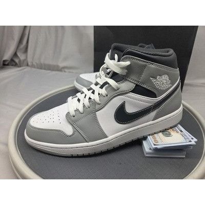 Jordan Brand Nike Air Jordan 1 Mid Smoke Grey 554724-078 Mens Size 12 Lig Size US 12 / EU 45 - 10 Thumbnail
