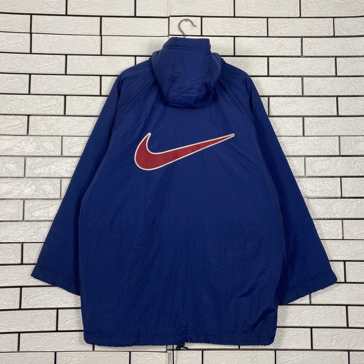 Nike 📌Vintage Nike Jacket Zipper Big Swoosh Blanket Size US L / EU 52-54 / 3 - 1 Thumbnail