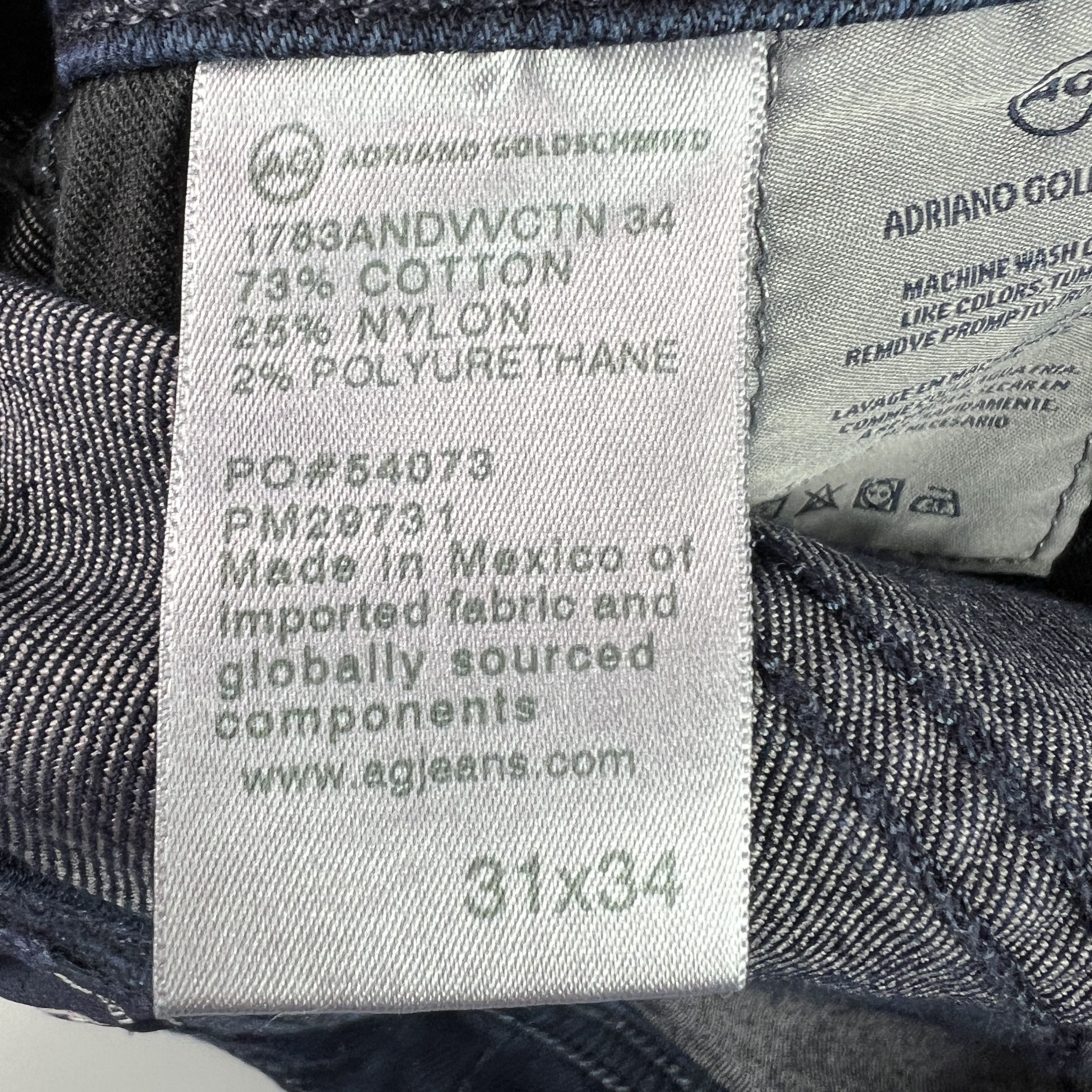 AG Adriano Goldschmied AG Adriano Goldschmied Jeans Tellis Slim Dark Blue Denim Size US 31 - 9 Thumbnail