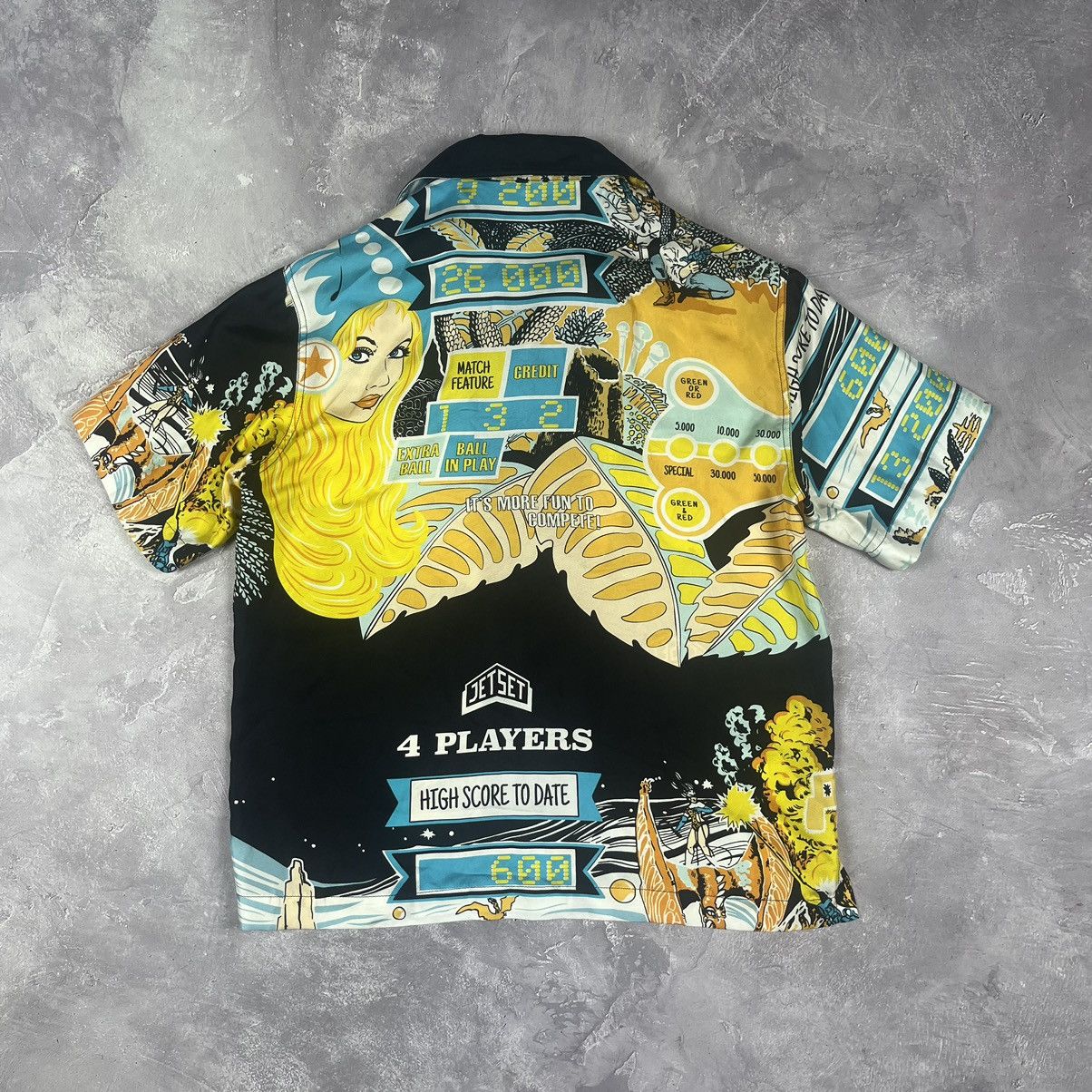 JET SET Rare Jet Set 4 Players Silk Shirt ShortSleeve Made in Italy Size US S / EU 44-46 / 1 - 2 Thumbnail