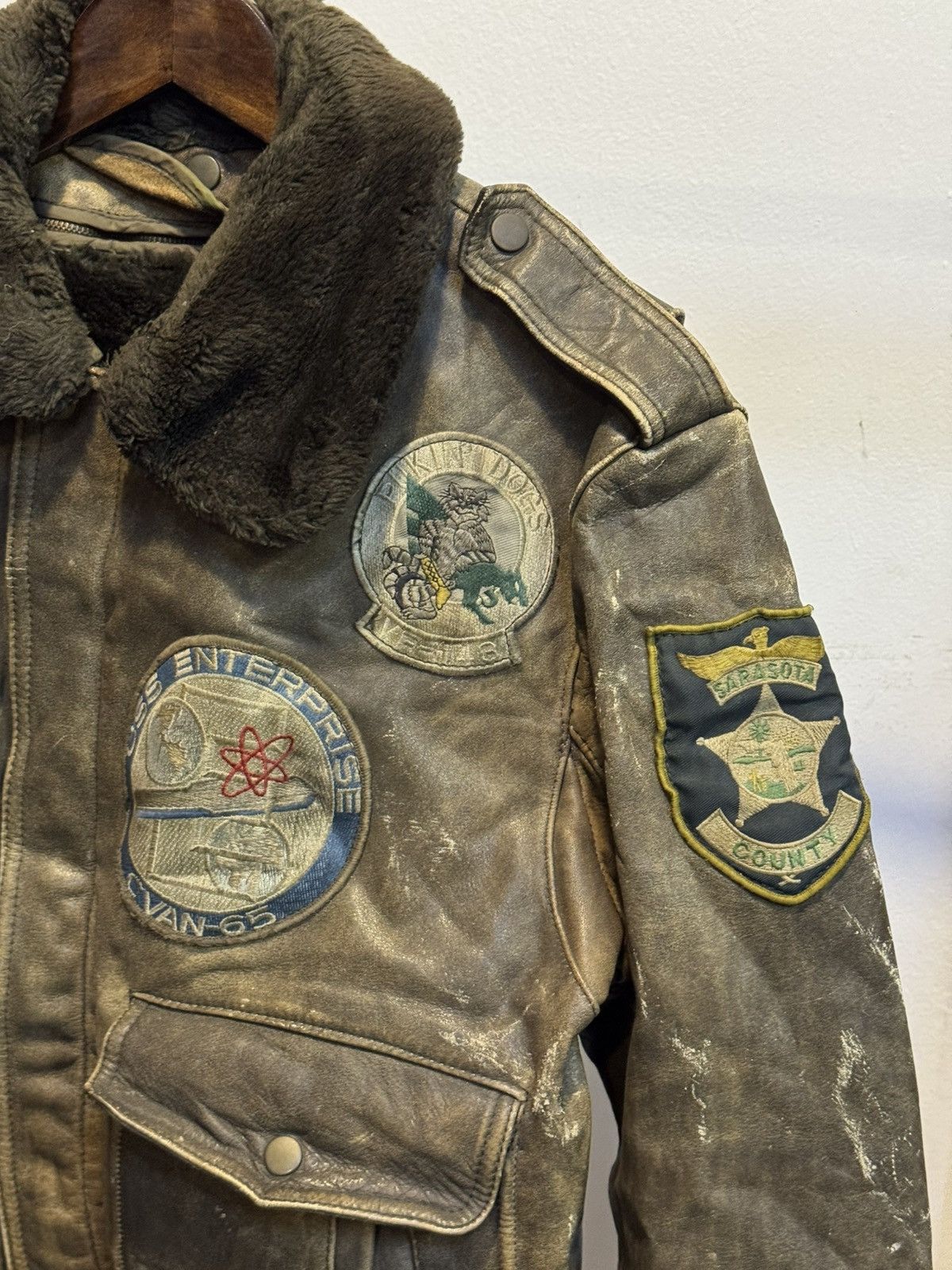 Genuine Leather Vintage G1 Texas Dallas Pussy Island AirForce Leather Jacket Size US M / EU 48-50 / 2 - 4 Thumbnail