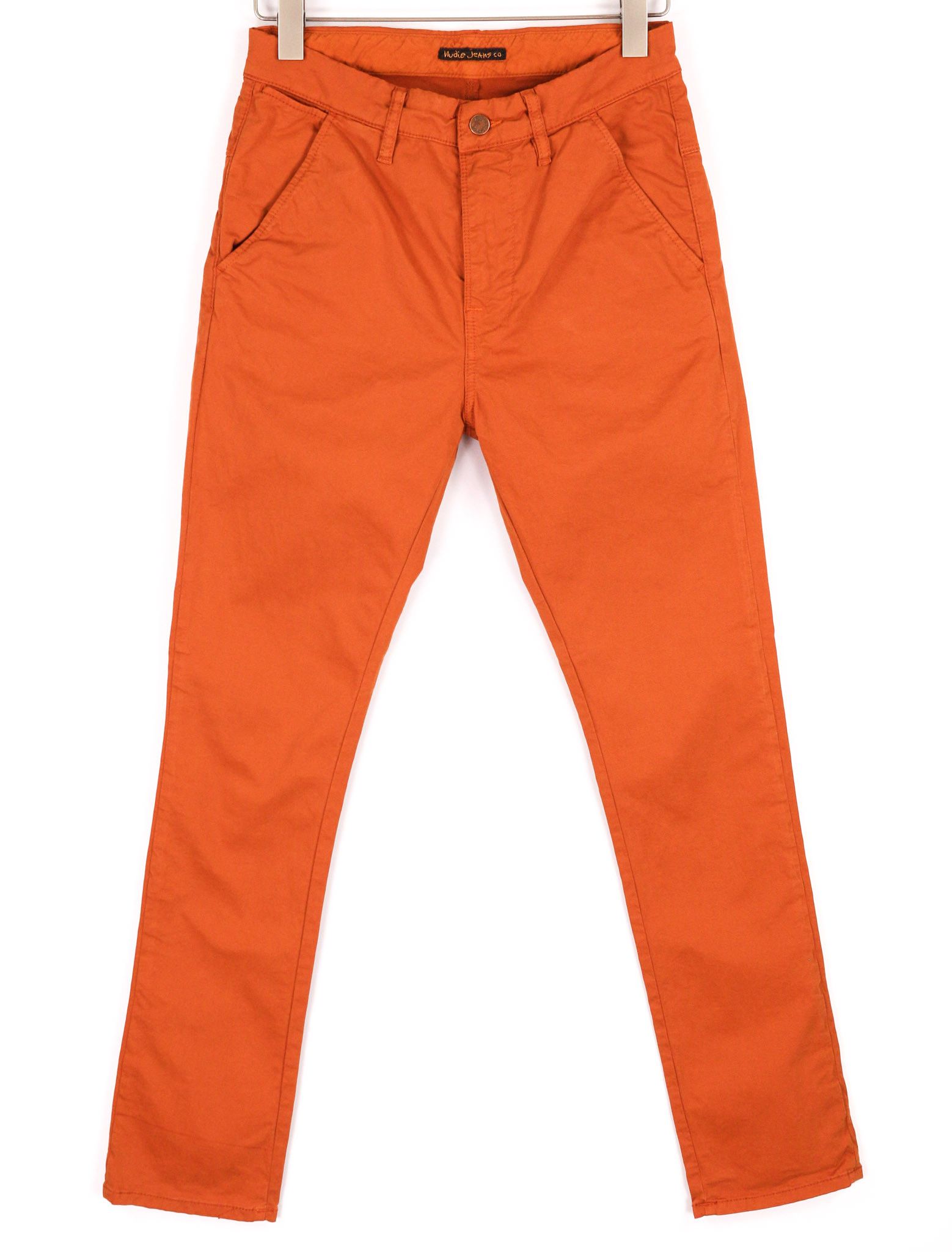 Nudie Jeans KHAKI SLIM W28/L30 Organic Warm Orange Chino Trousers 82558 Size US 28 / EU 44 - 1 Thumbnail