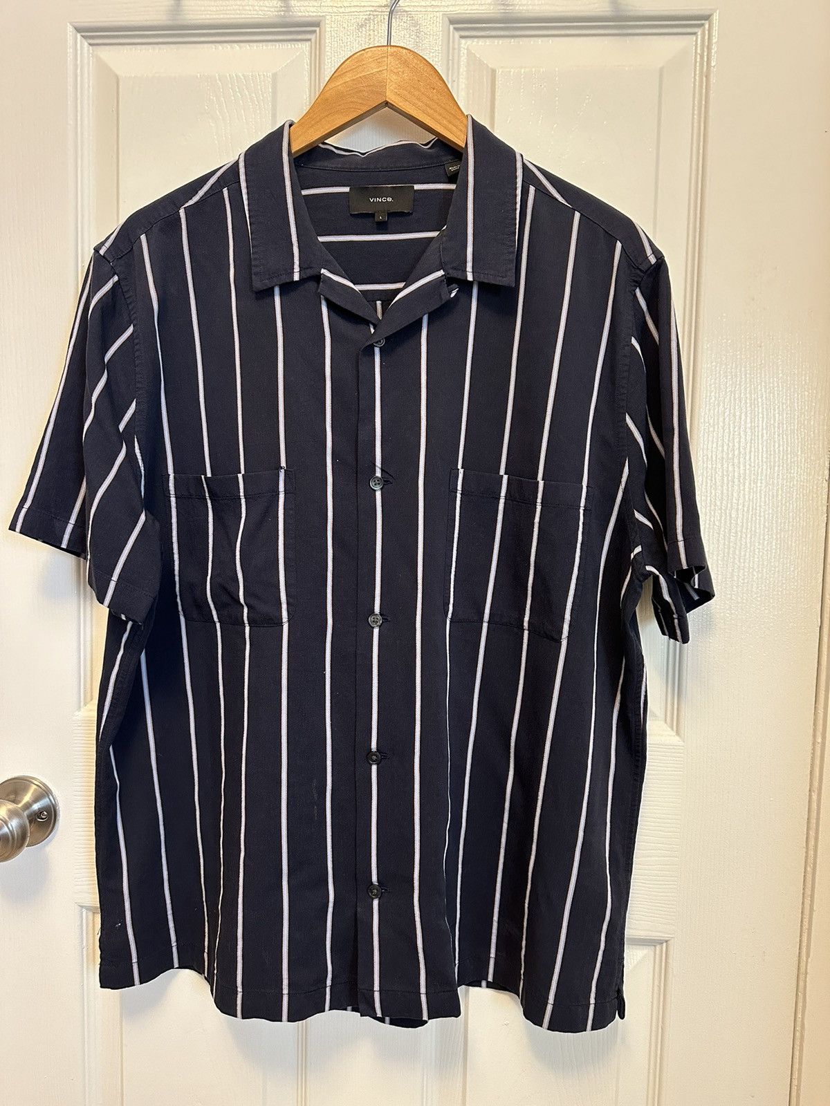 Vince Vince striped cotton Camp Shirt Size US L / EU 52-54 / 3 - 2 Thumbnail