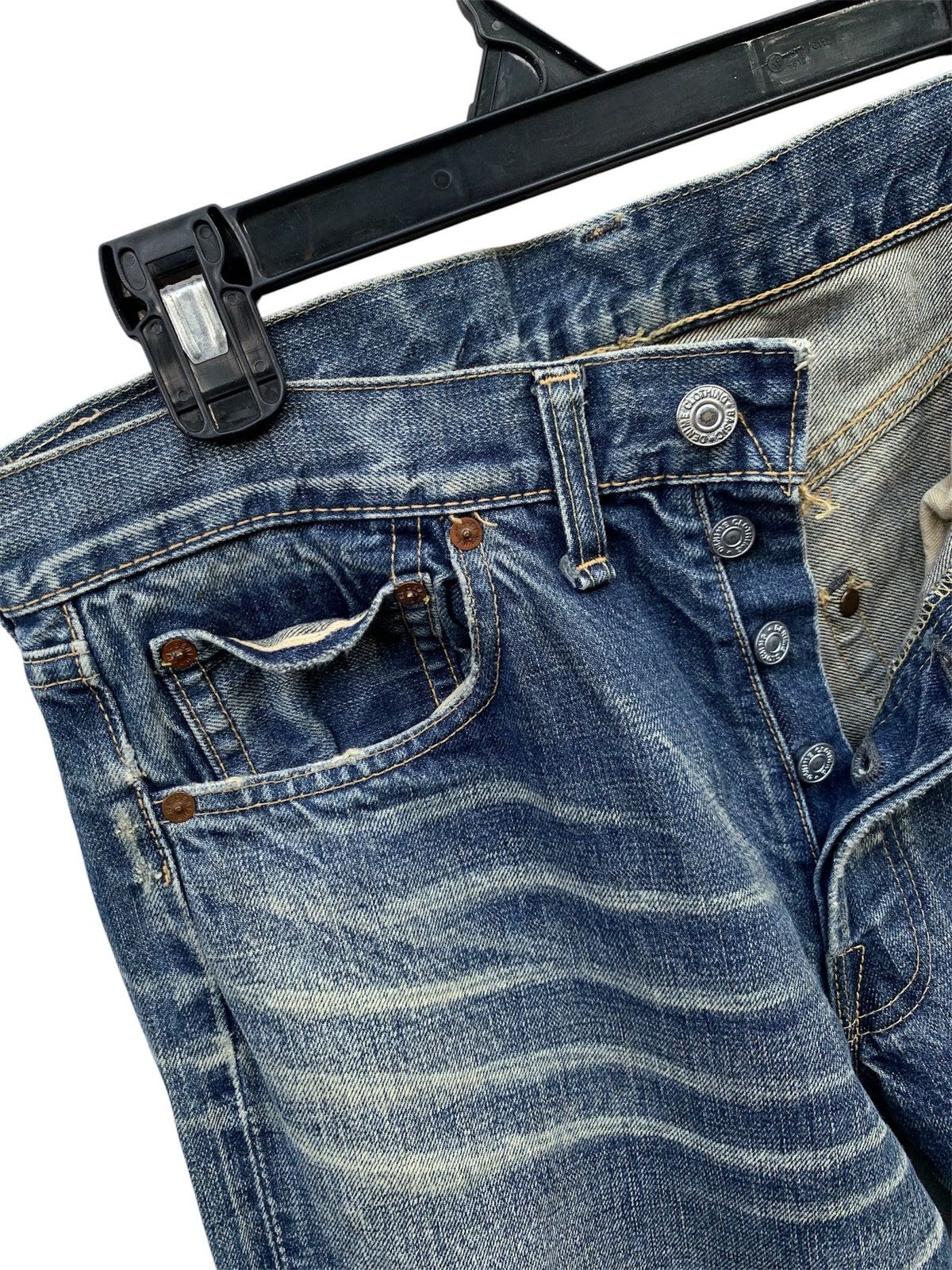 Japanese Brand Denime japan distressed selvedge denim Size US 30 / EU 46 - 6 Thumbnail