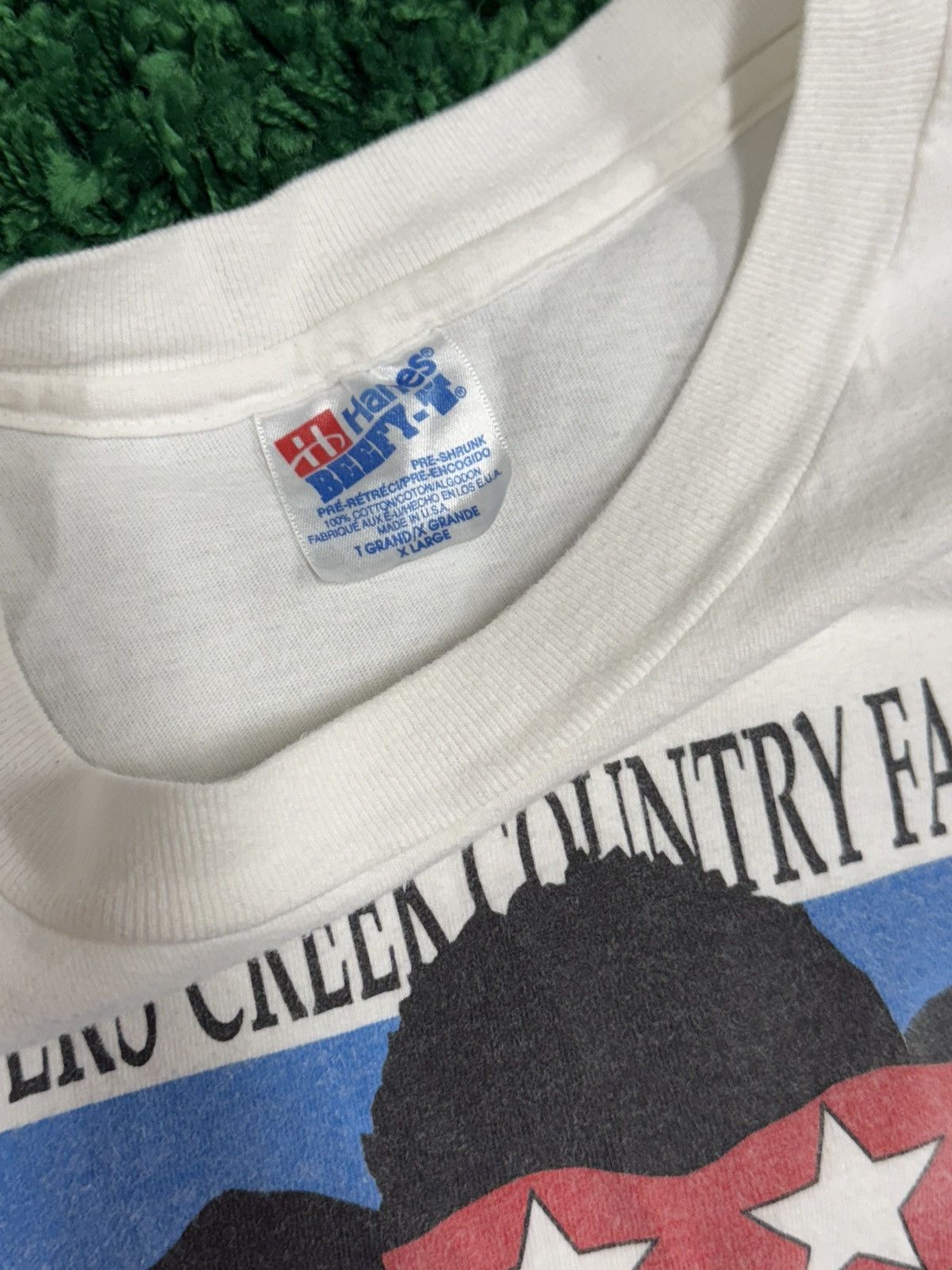 Hanes × Vintage Vintage 90s Heavyweight Cow Tee White Hanes XL Size US XL / EU 56 / 4 - 7 Thumbnail