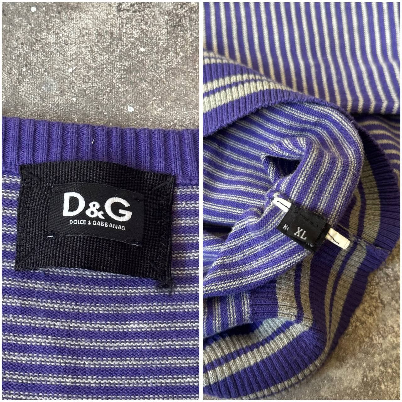 Dolce & Gabbana × Vintage D&G Dolce & Gabbana Vintage Stripped Woman's Knit Sweater Size L / US 10 / IT 46 - 9 Thumbnail