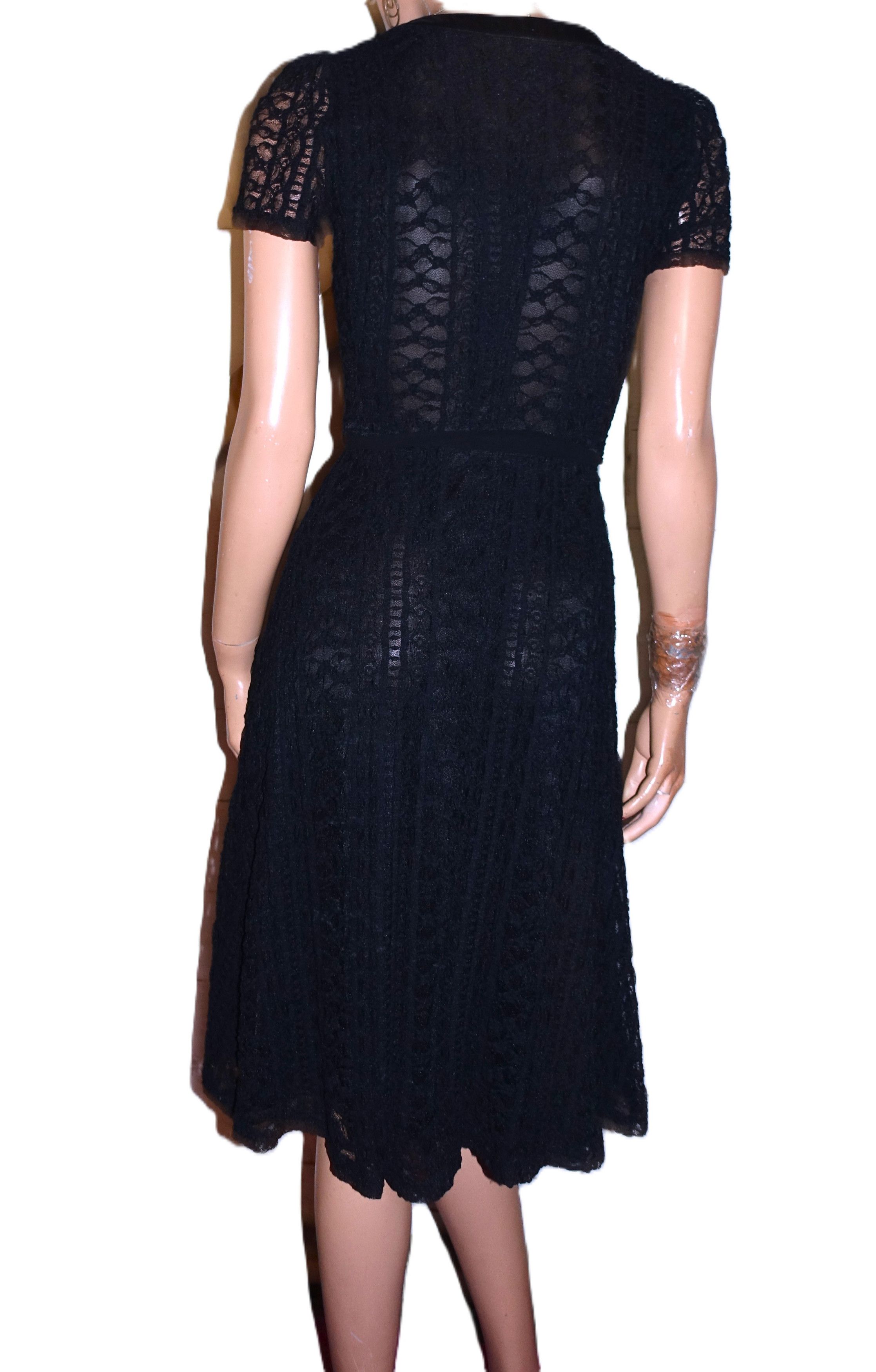 Betsey Johnson New York Black Lace Dress S