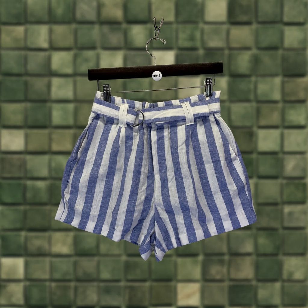 Vintage Love Tree Paper Bag Linen Blend Women’s Shorts MWT-NWT-10949 Size 32" / US 10 / IT 46 - 1 Thumbnail