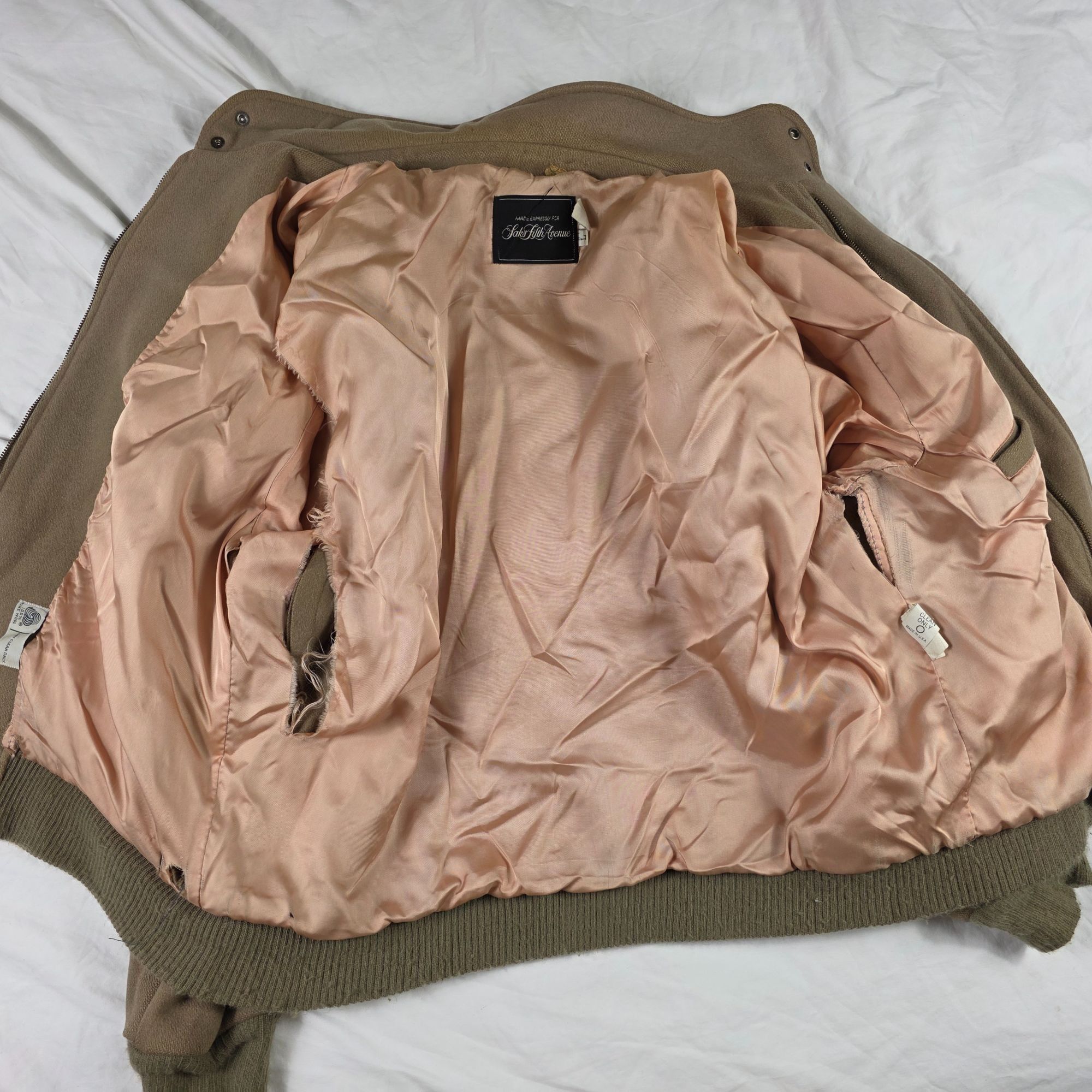 Saks Fifth Avenue Saks Fifth Avenue Mens Size Large Wool Jacket Brown Full Zip Size US L / EU 52-54 / 3 - 6 Thumbnail