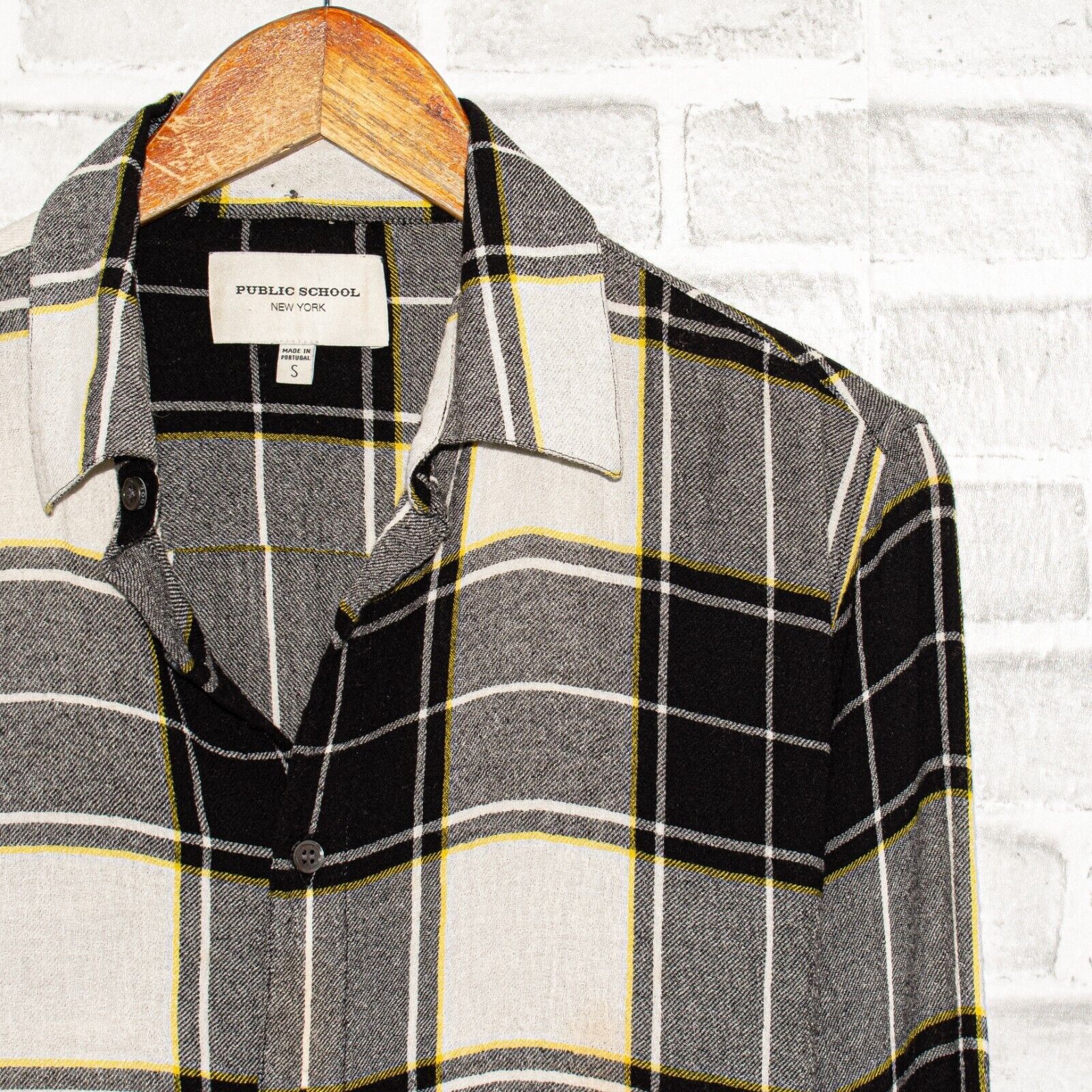 Public School Public School Trin Removable Art Patch Button up Shirt Plaid Size US S / EU 44-46 / 1 - 7 Thumbnail