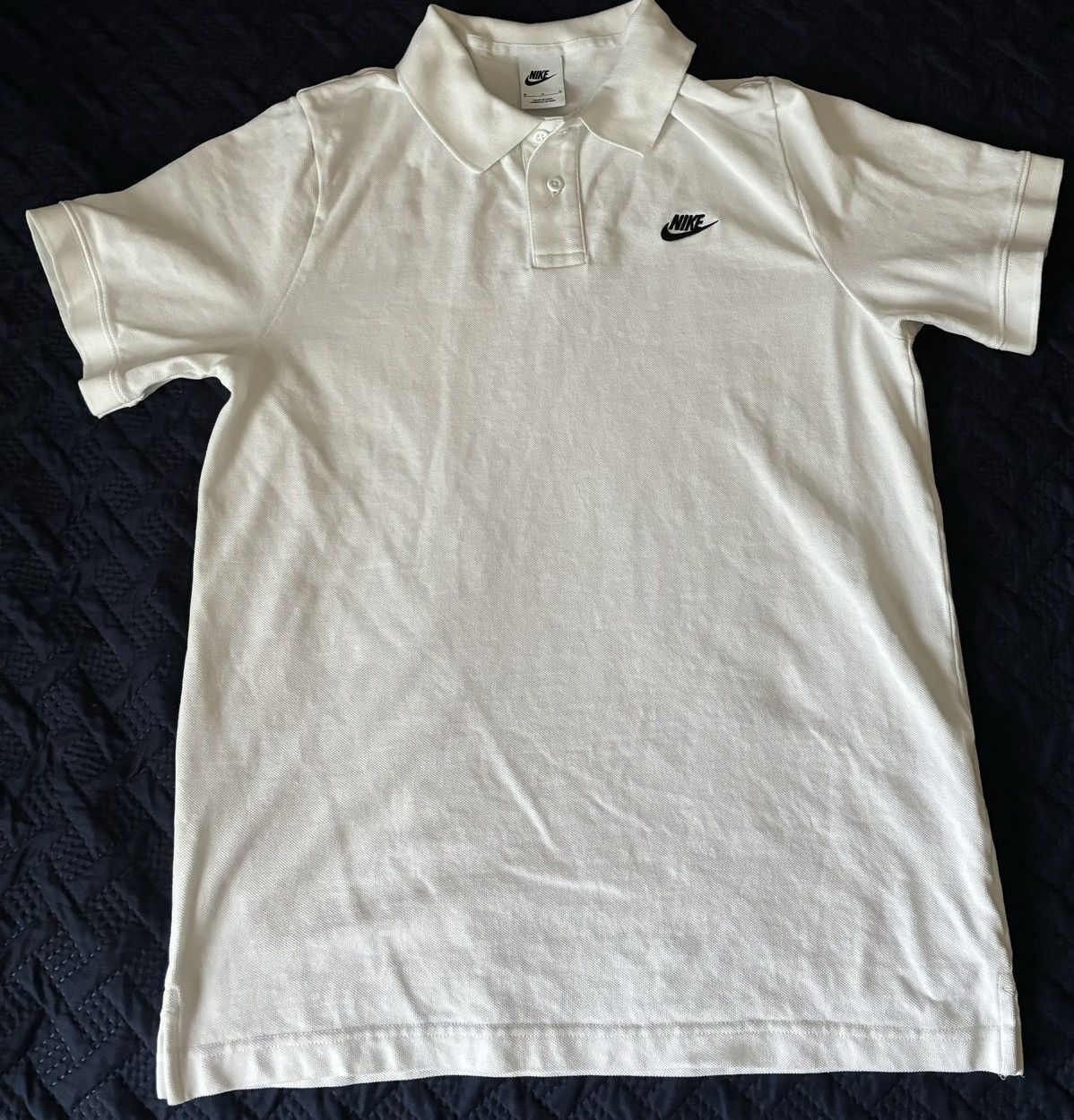 Nike Nike White Polo T-Shirt Size US M / EU 48-50 / 2 - 1 Thumbnail