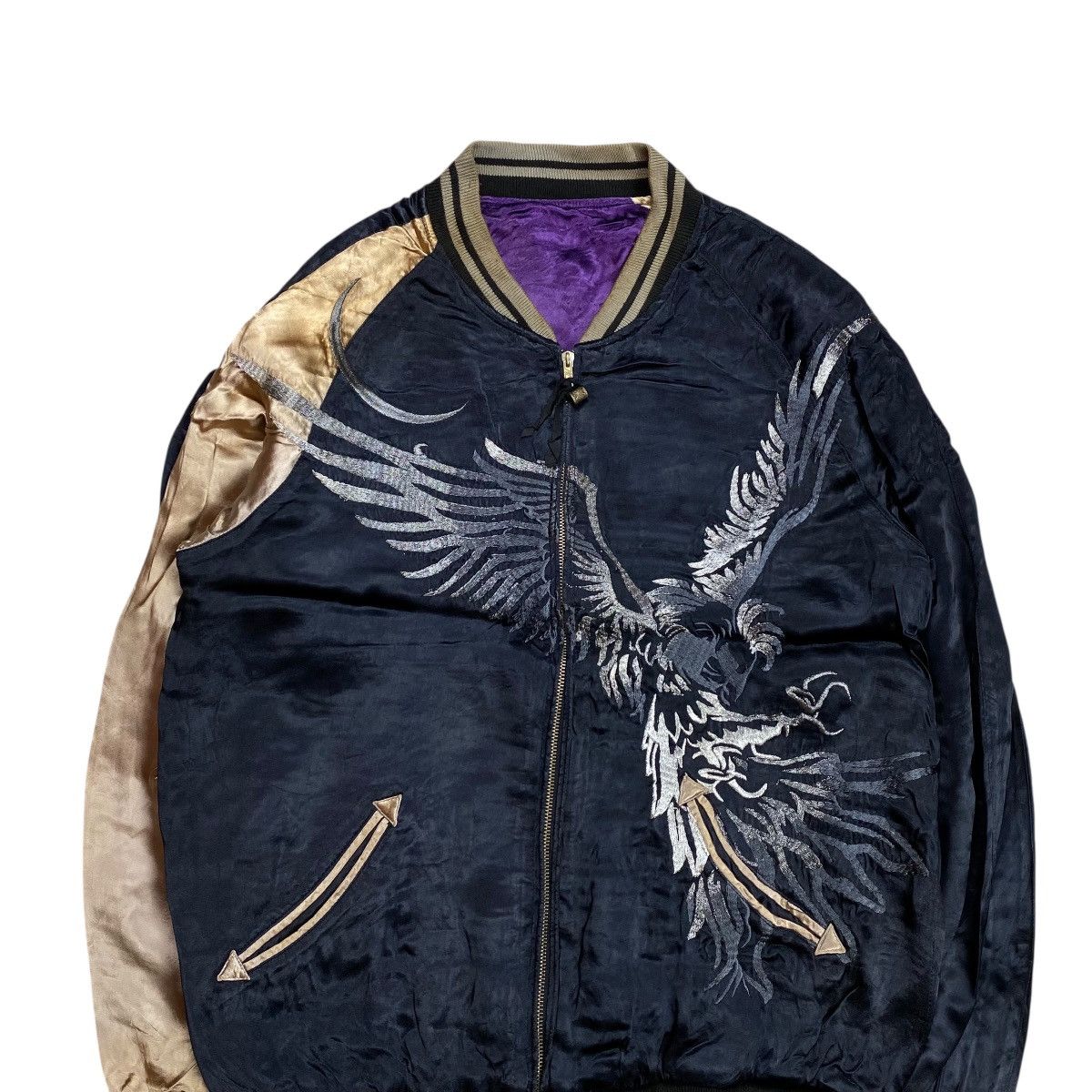 Tailor Toyo Miyamusubi Phoenix Embroidery Sukajan Reversible Jacket Size US XL / EU 56 / 4 - 3 Thumbnail
