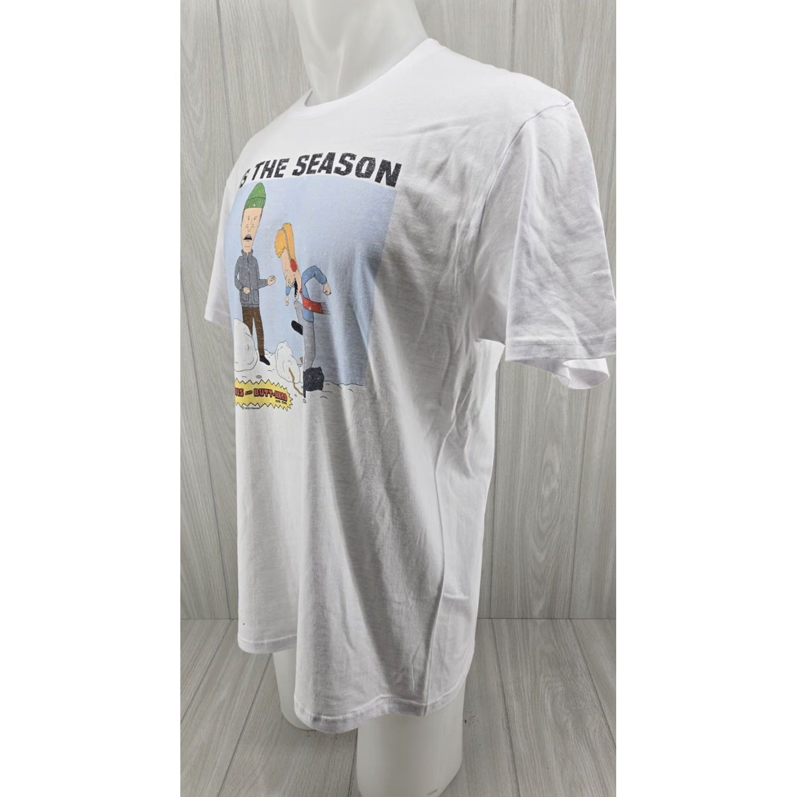 Vintage Beavis and Butthead Tis the Season Men's T Shirt White Size L Size US L / EU 52-54 / 3 - 2 Thumbnail