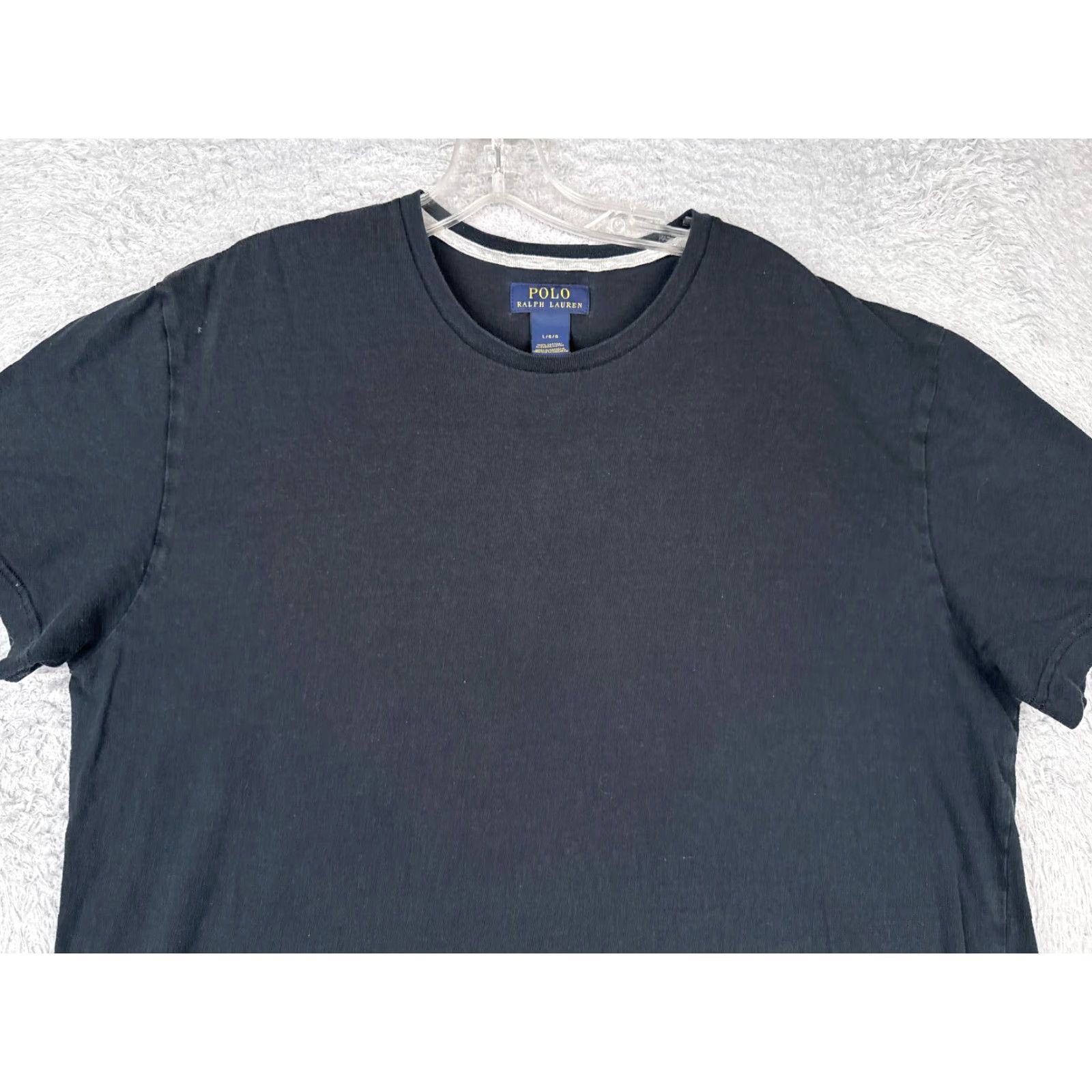 Ralph Lauren VINTAGE Ralph Lauren Shirt Men’s Large Black Crew Neck Cotton Jersey Embroidered Logo 90s Sports American Designer T-Shirt Mens Size US L / EU 52-54 / 3 - 4 Thumbnail