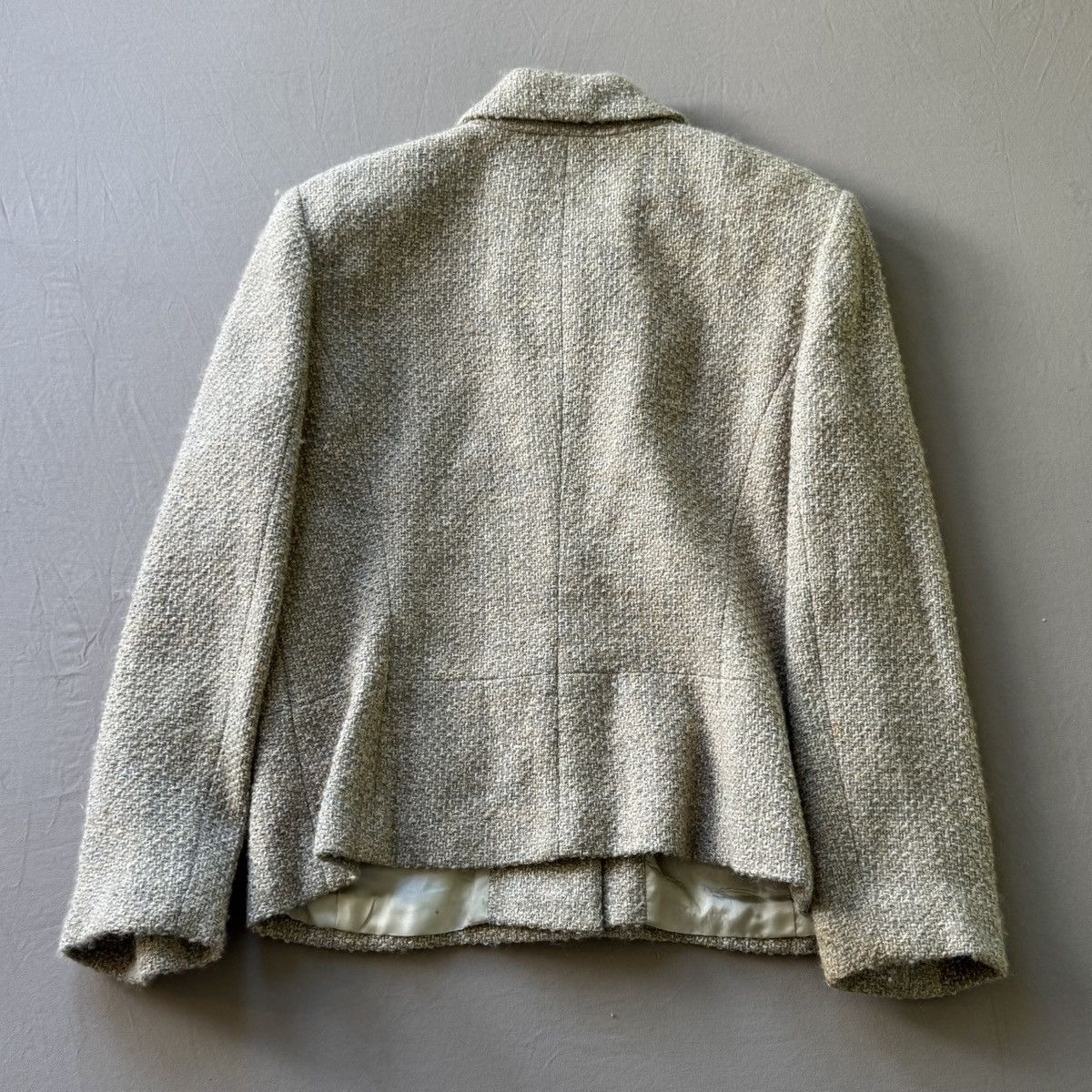 Other Vintage Kate Hill Tweed Wool Skirt Suit Set Size L / US 10 / IT 46 - 4 Thumbnail