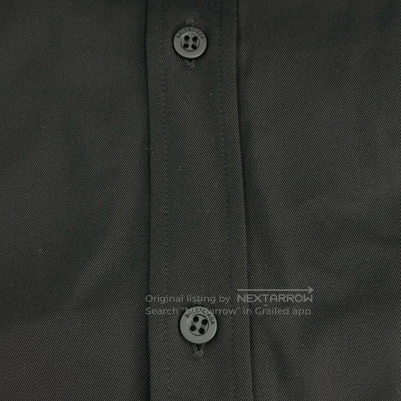 Balenciaga Balenciaga Black solid color chiffon shirt Size 4XL / US 24-26 - 8 Thumbnail