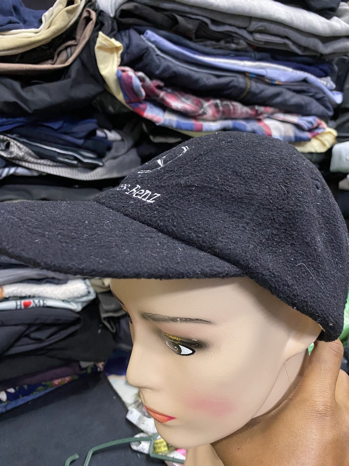 Mercedes-Benz Vintage Mercedes Benz Fleece Hat Size ONE SIZE - 4 Thumbnail