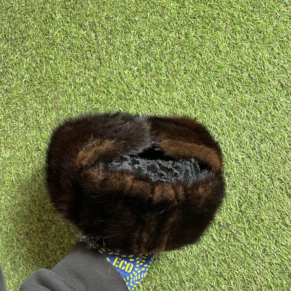 Vintage Vintage Karakul Fur Hat Textured Black Archive Winter OS Size ONE SIZE - 9 Thumbnail