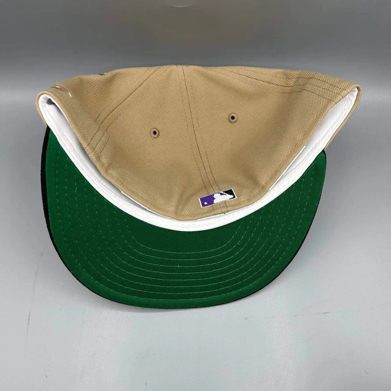 New Era Colorado Rockies Hat Men 7 3/8 Beige Black MLB Fitted Cap Size ONE SIZE - 3 Thumbnail