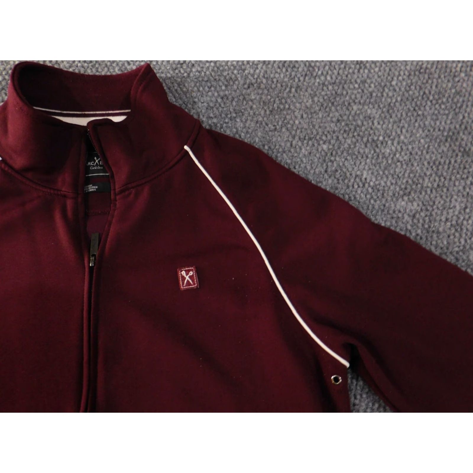 Marcs VINTAGE Marc Ecko Jacket Bomber Zip Red Retro Stretch Casual Mens Small S Red Size US S / EU 44-46 / 1 - 5 Thumbnail