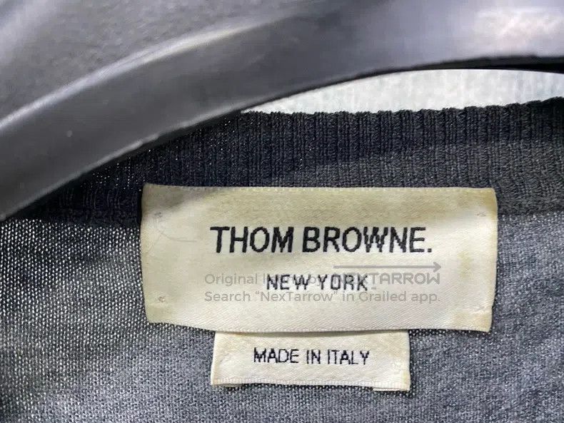 Thom Browne Thom Browne Gray round neck long sleeve hoodie Size US L / EU 52-54 / 3 - 3 Thumbnail