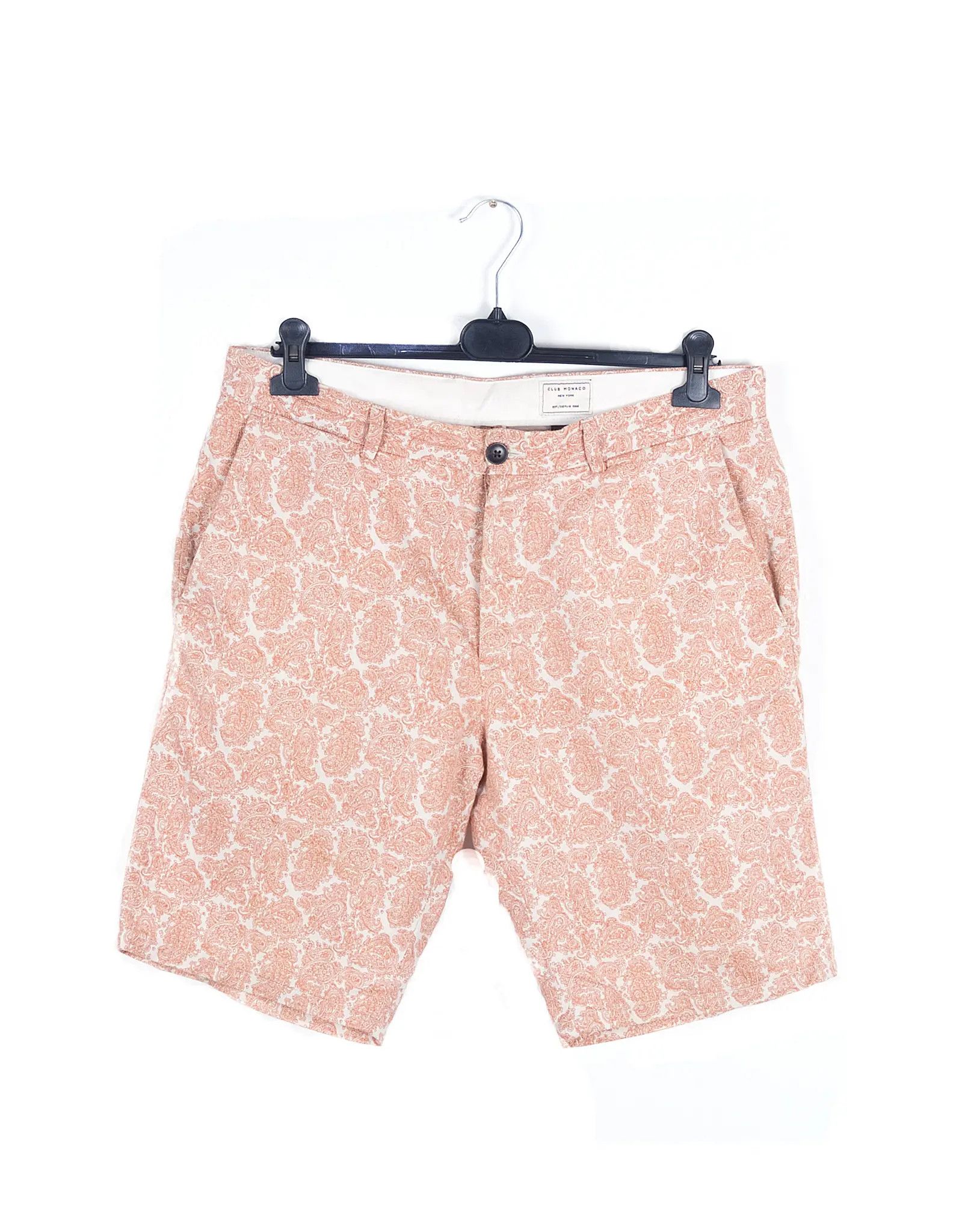 Club Monaco New York Printed Linen-Cotton Chino Shorts