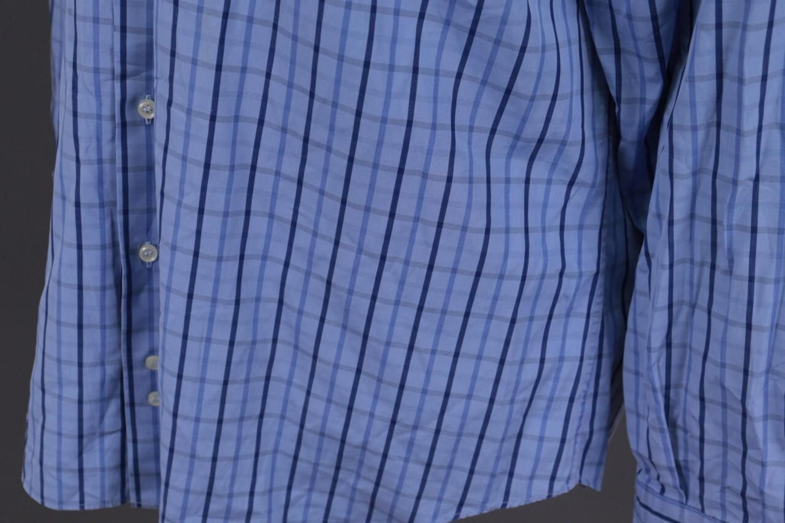 Designer Burberry London Blue Check Button Down Shirt Size L Size US L / EU 52-54 / 3 - 8 Thumbnail