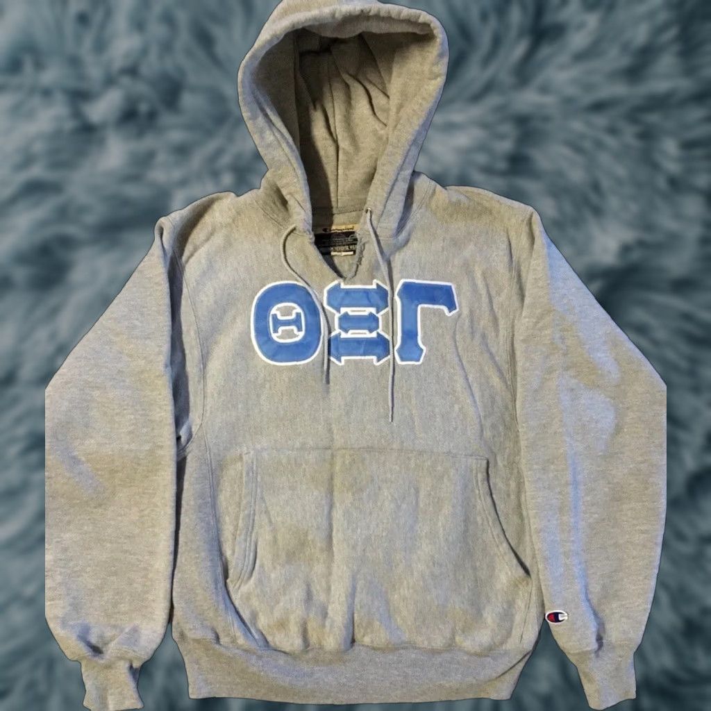 Champion VINTAGE Champion Thrashed Faded Theta Xi Gamma Sorority Reverse Weave Hoodie S Gray Women/Men? Size US S / EU 44-46 / 1 - 1 Thumbnail