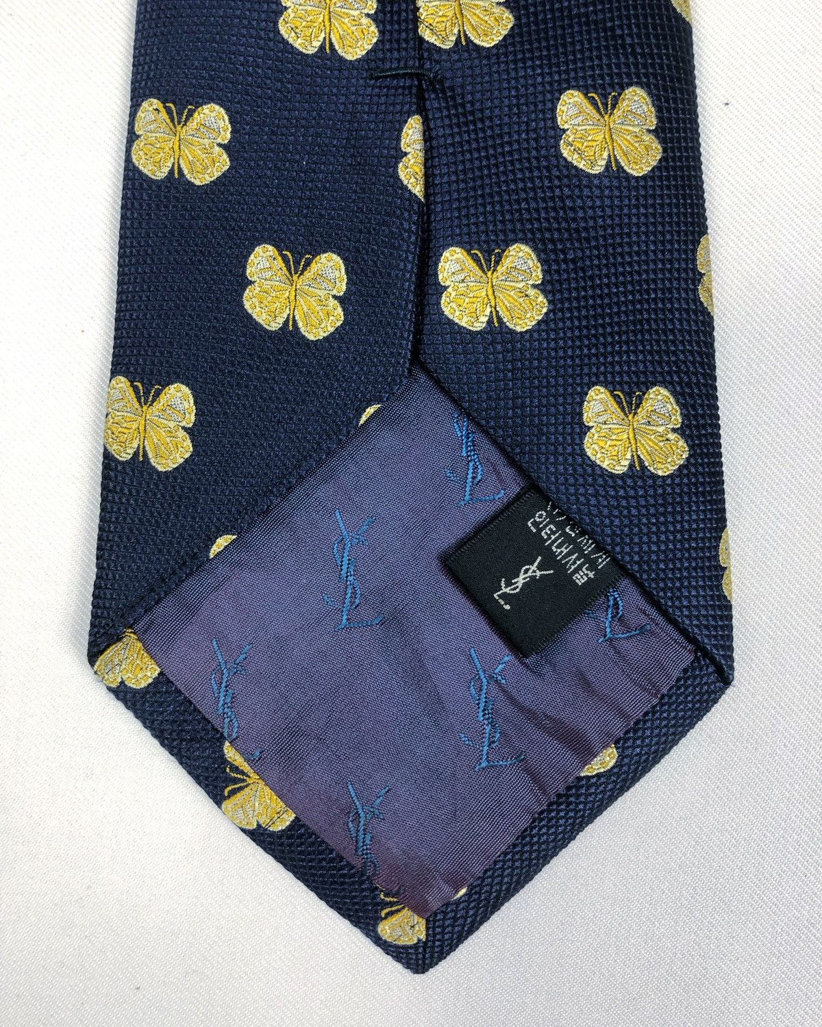 Yves Saint Laurent Vintage Yves Saint Laurent YSL Silk Tie Butterfly Motive Size ONE SIZE - 6 Thumbnail