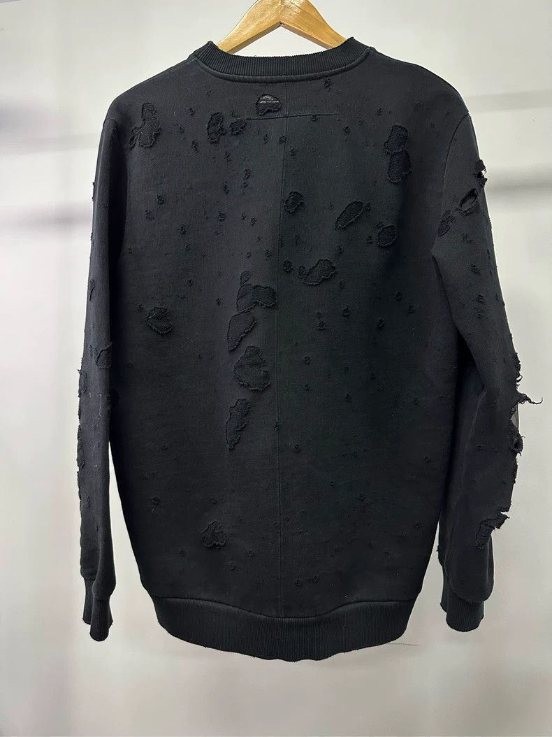 Givenchy Givenchy Classic Burnt-Out Destructive Logo Hoodie Size US M / EU 48-50 / 2 - 2 Thumbnail
