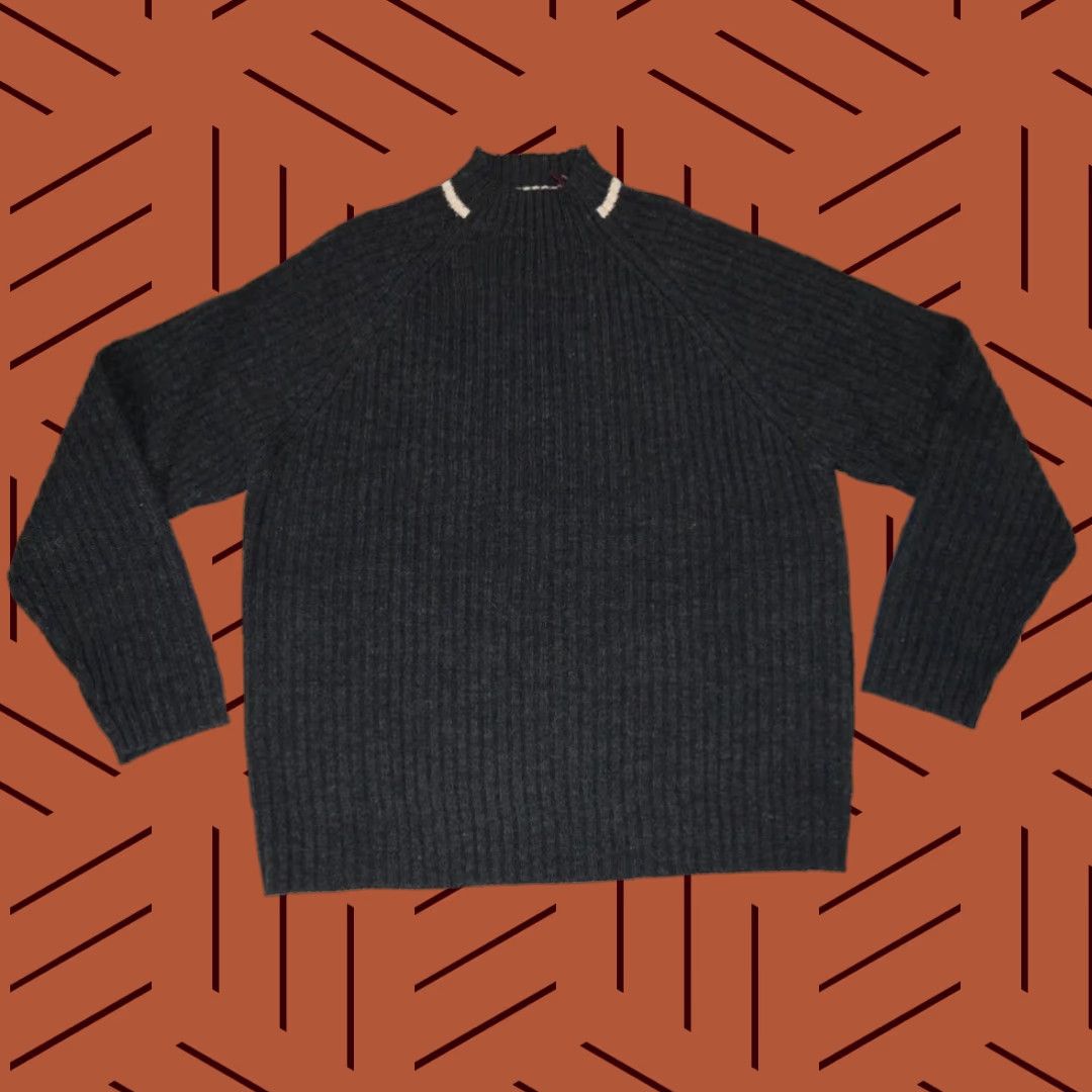 Vintage VINTAGE WHISPERING SMITH LONDON Sweater Jumper Striped Collar Mock Neck Size L Men Size US L / EU 52-54 / 3 - 1 Thumbnail