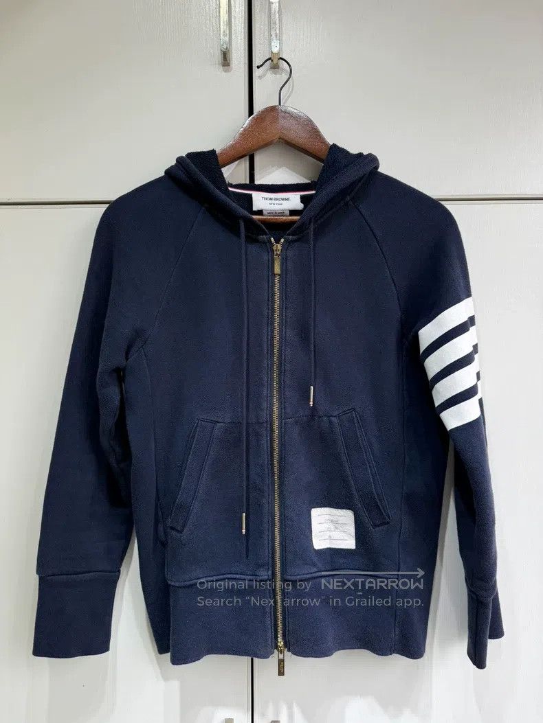 Thom Browne Ink Blue Zip-Up Jacket