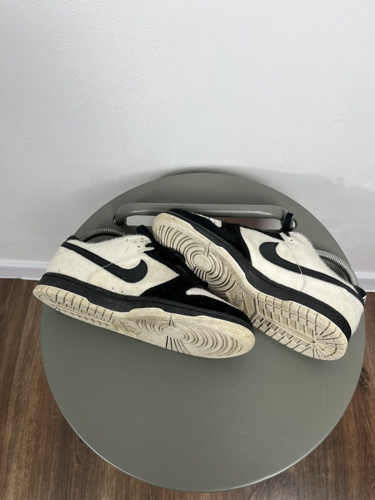 Nike Nike Dunk Low Panda Pigeon Black White Hairy Suede Sneakers Size US 6.5 / IT 36.5 - 9 Thumbnail