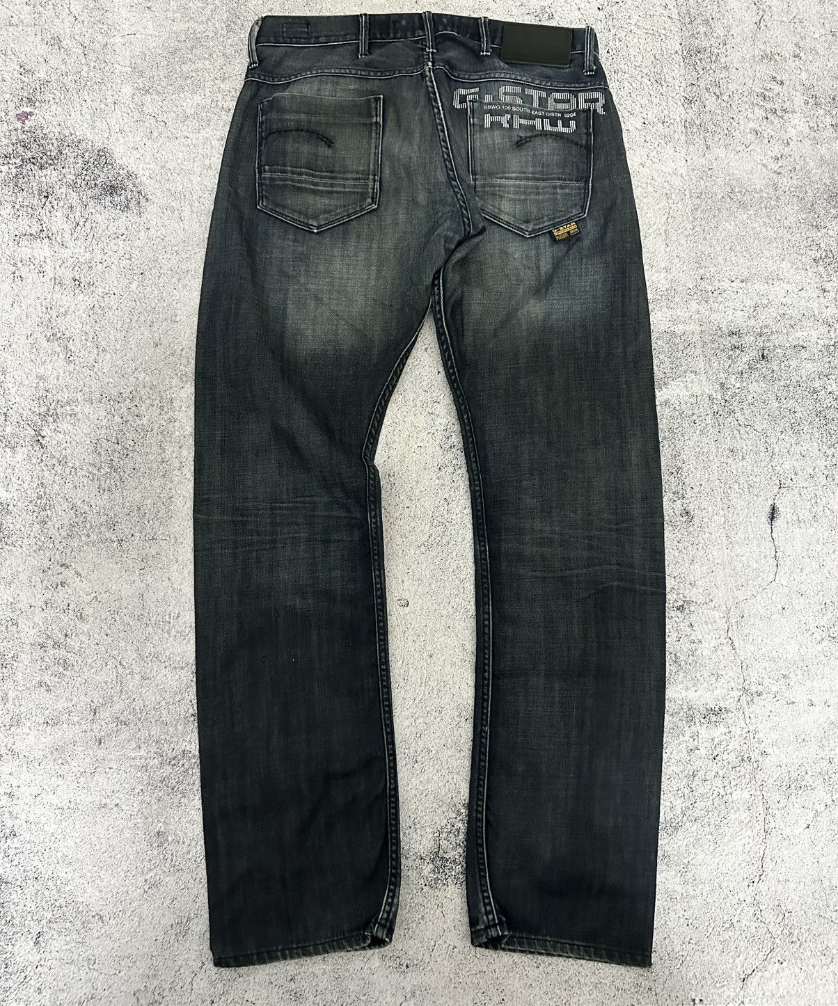 G-Star G-Star Dark Denim Jeans Distressed Multipocket Fit Y2K Logo Size US 34 / EU 50 - 2 Thumbnail
