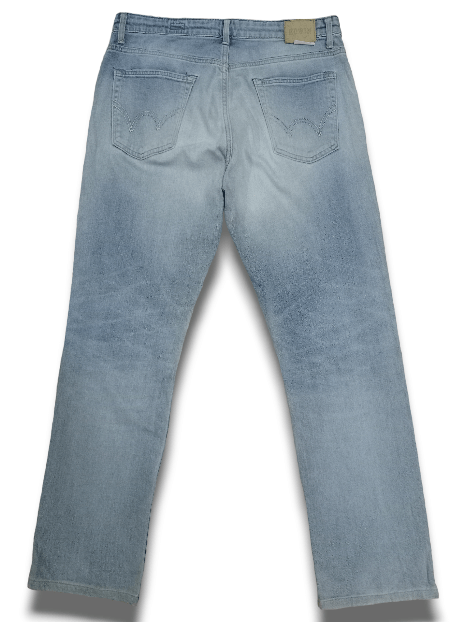 Edwin × Japanese Brand Vintage Edwin Japan Patched Distressed Loose Jeans 33x30 Size US 33 - 4 Thumbnail