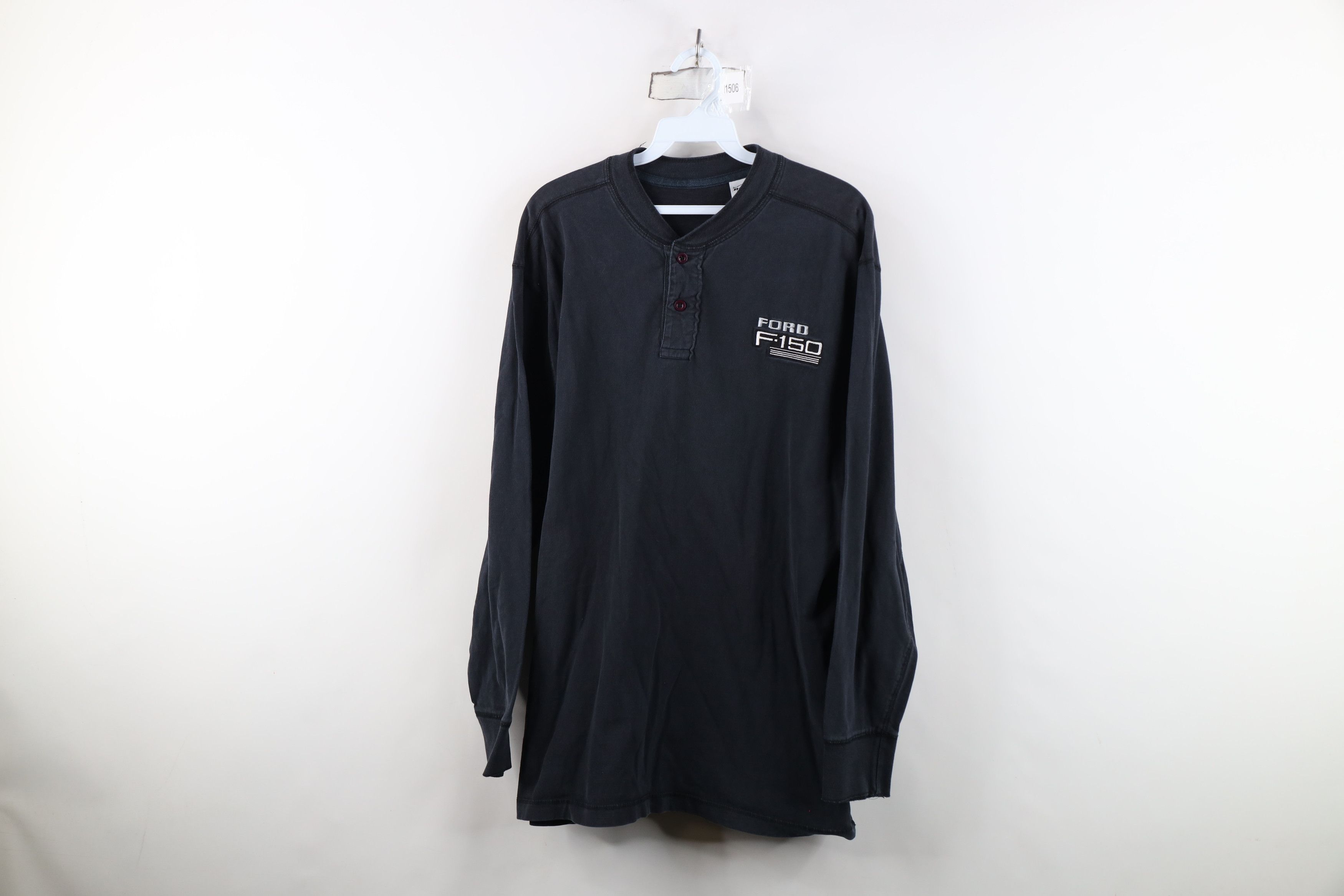 Vintage Vintage 90s Y2K Ford Motor Co Long Sleeve Henley T-Shirt Size US L / EU 52-54 / 3 - 1 Thumbnail