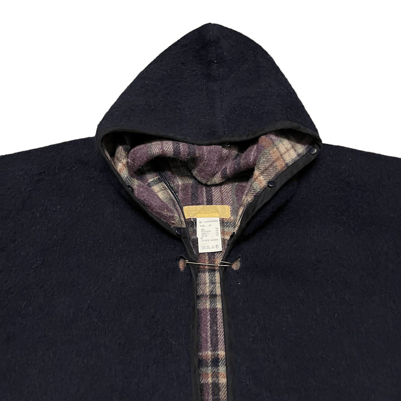Japanese Brand Vintage Dendrobium Wool Cape with No Fur Size US M / EU 48-50 / 2 - 2 Thumbnail