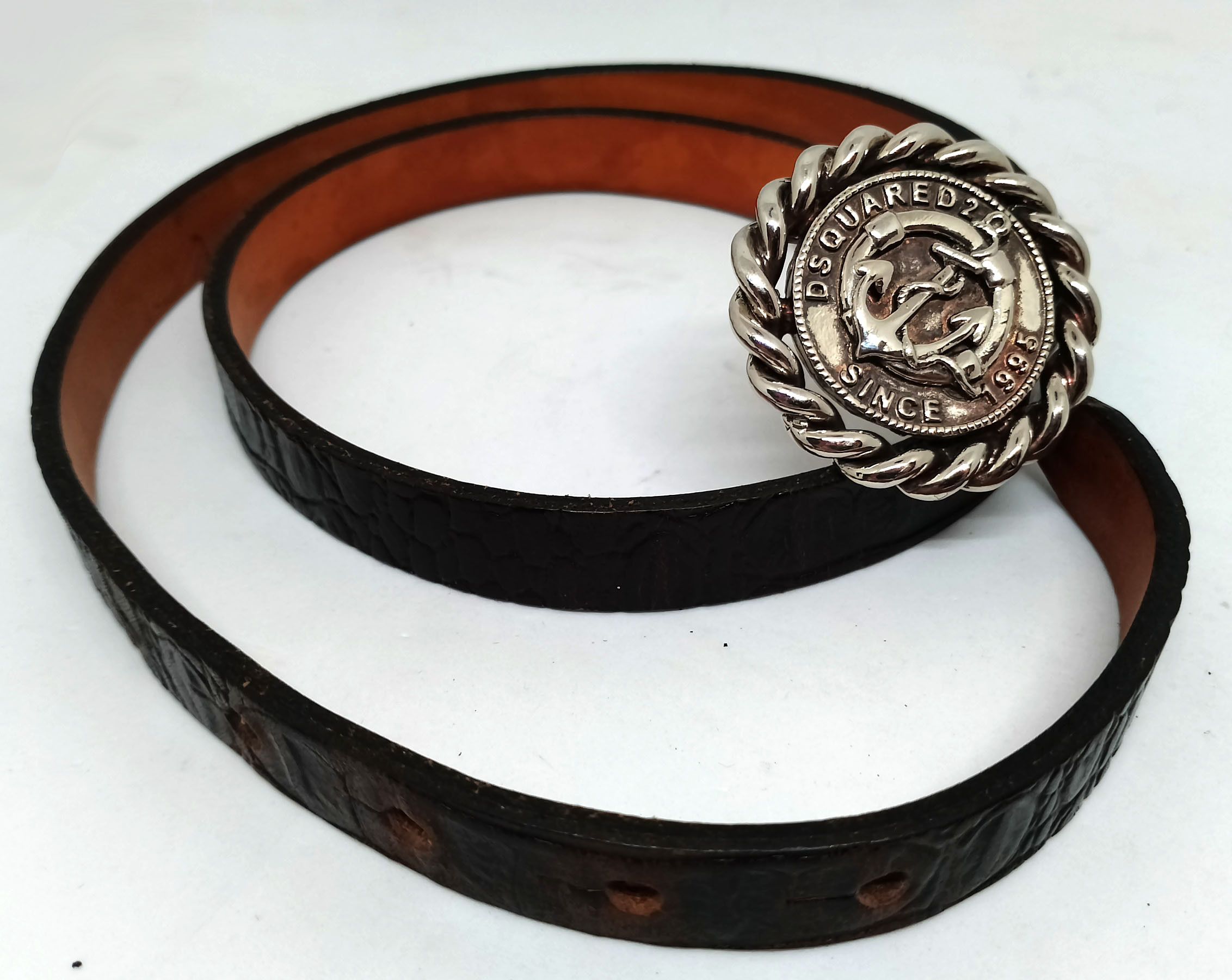 Dsquared2 DSQUARED² Women’s Brown Leather Belt, Anchor Buckle, Size M Size ONE SIZE - 11 Thumbnail