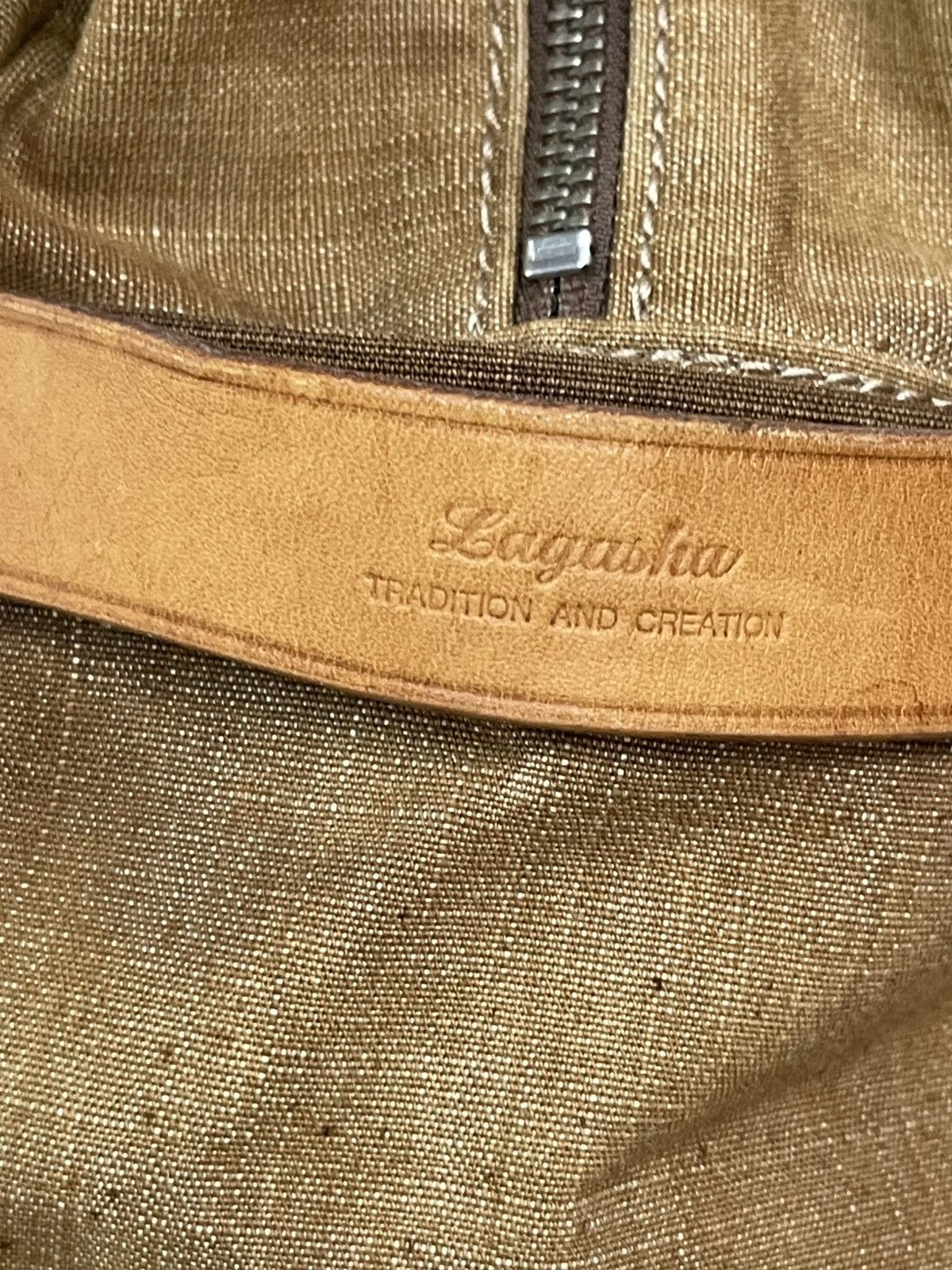 Genuine Leather Leather Cotton Canvas Lagasha Japan East/West Bag 1🟩5 Size ONE SIZE - 22 Thumbnail