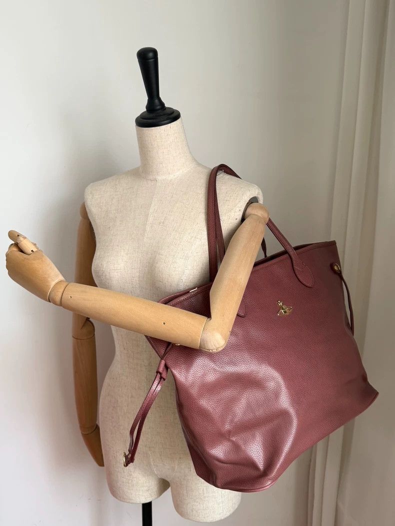 Vivienne Westwood Vivienne Westwood Rubber red lychee pattern Saturn tote ba Size ONE SIZE - 2 Thumbnail